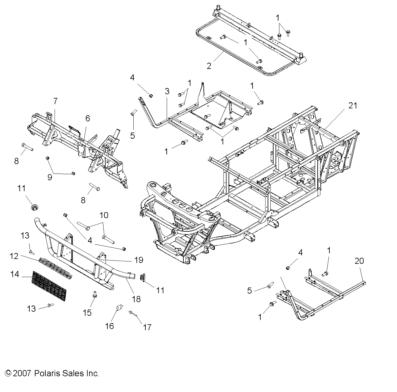 CHASSIS, FRAME and FRONT BUMPER - R08RH68 ALL OPTIONS (49RGRCHASSIS087004X4)