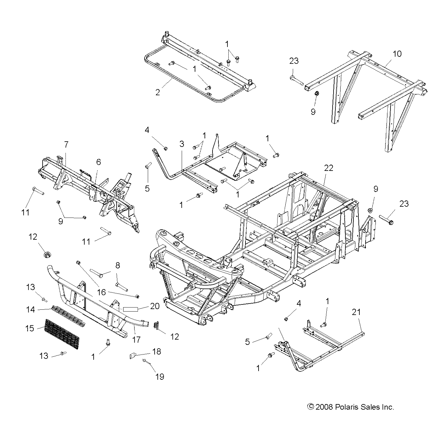 CHASSIS, FRAME and FRONT BUMPER - R09RF68AF/AR/AZ (49RGRCHASSIS097006X6)