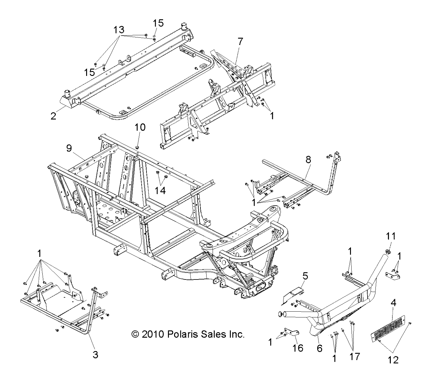 CHASSIS, FRAME and FRONT BUMPER - R12RH50AG/AH/AM/AR/AZ (49RGRCHASSIS11500EFI)