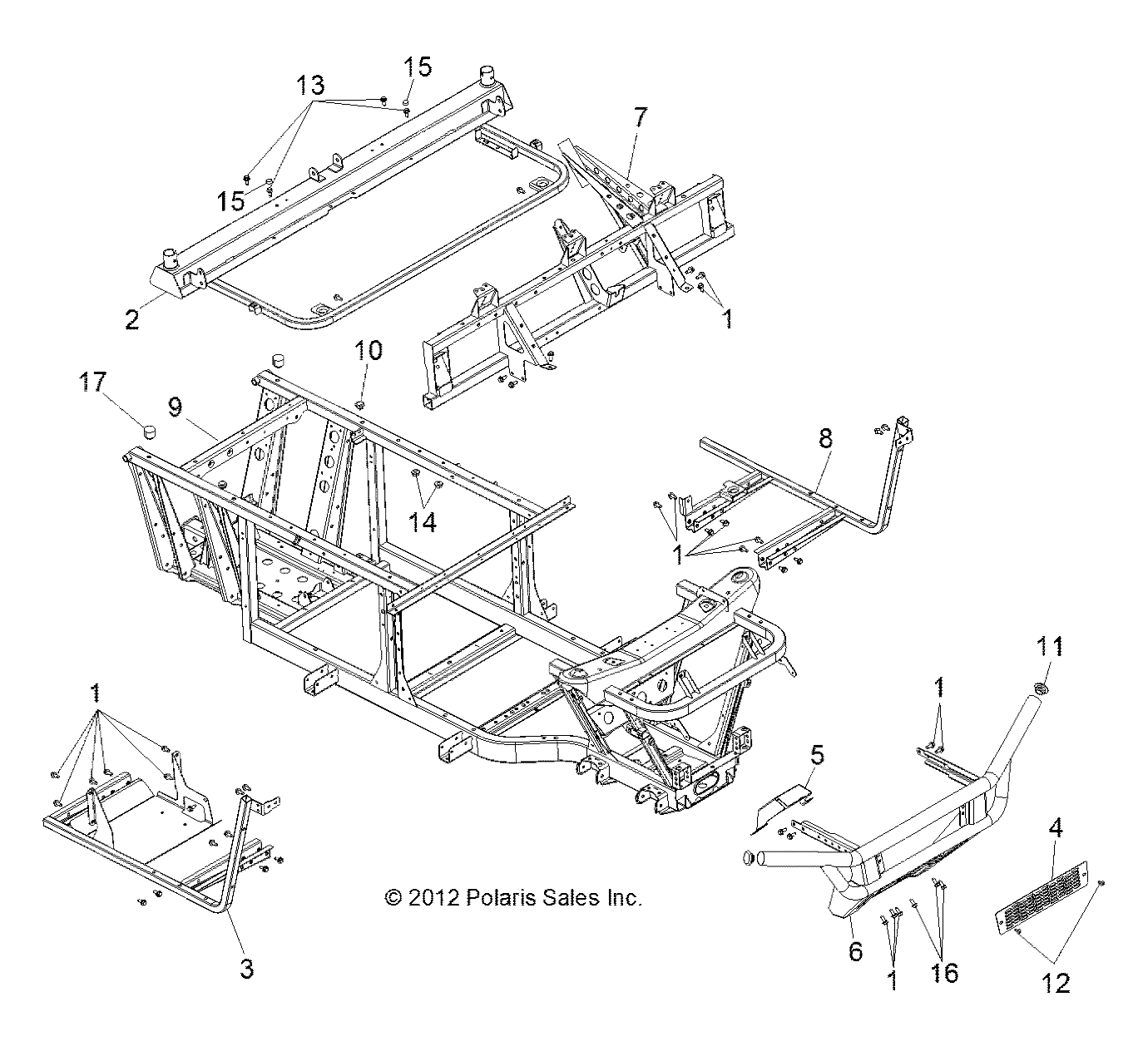 CHASSIS, FRAME and FRONT BUMPER - R13RH50AG/AH/AM/AR (49RGRCHASSIS13400)