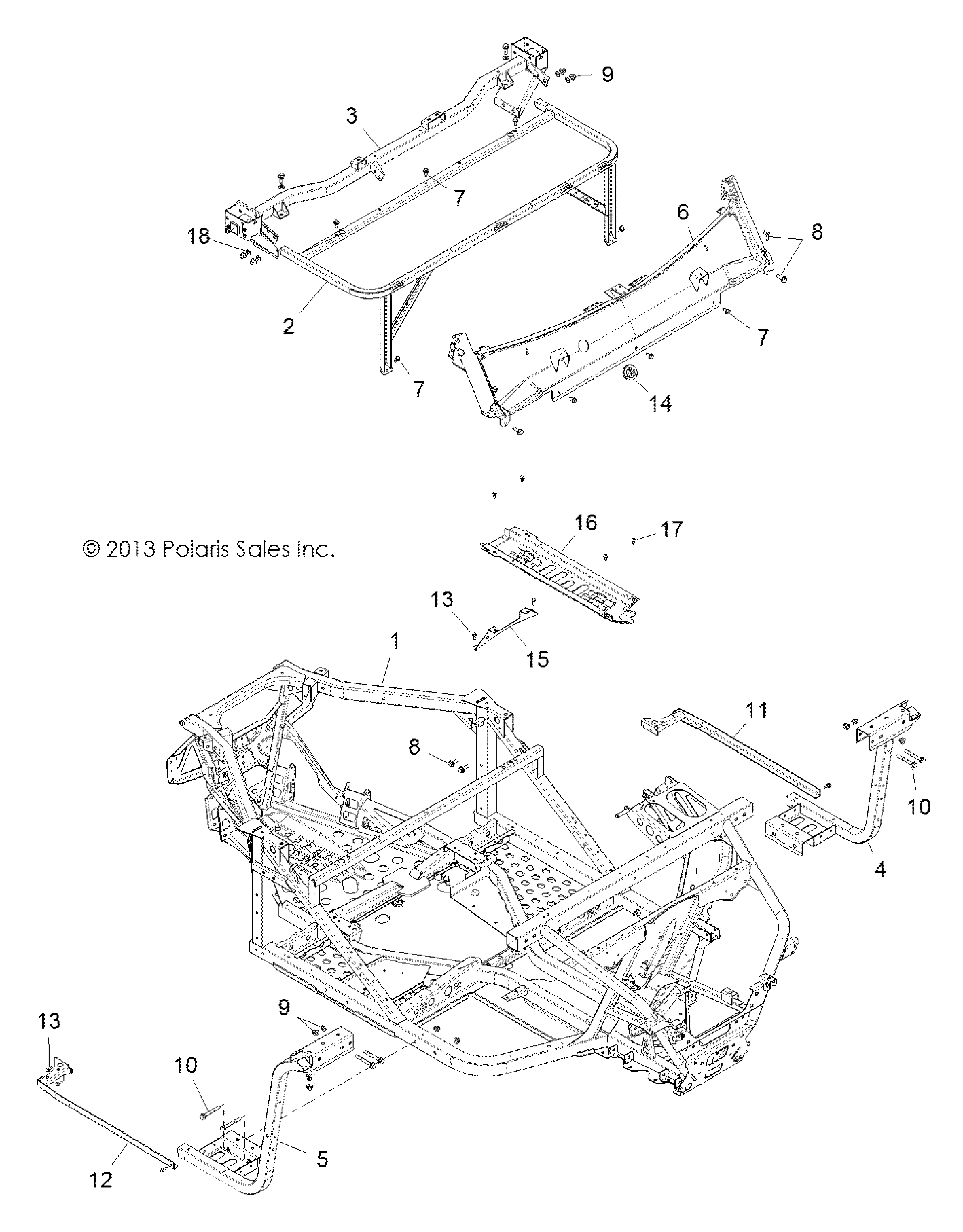 CHASSIS, MAIN FRAME - R13UH88/UH9E ALL OPTIONS (49RGRCHASSIS13900XP)