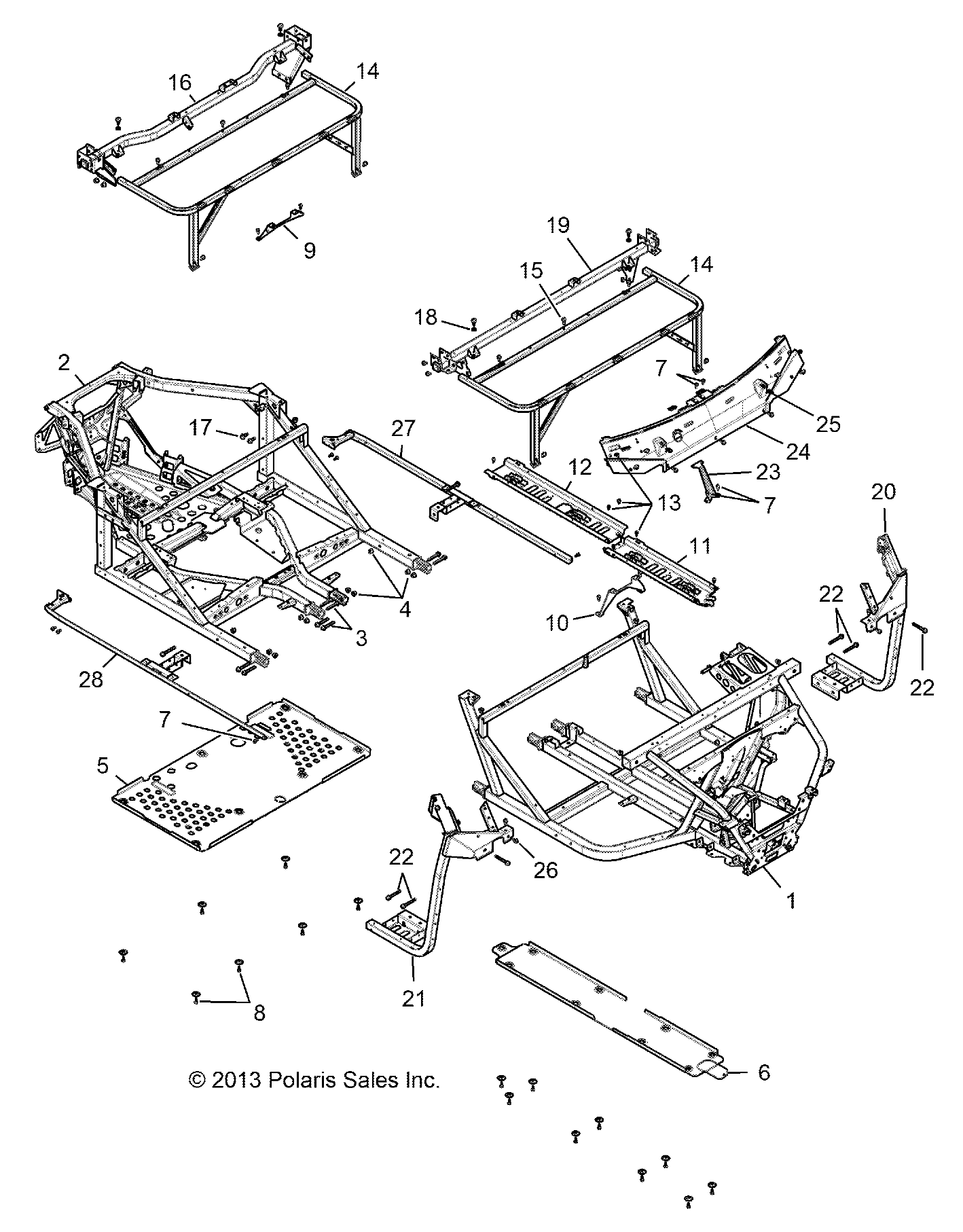 CHASSIS, FRAME - R14WH88A/9EA ALL OPTIONS (49RGRCHASSIS14CREW)