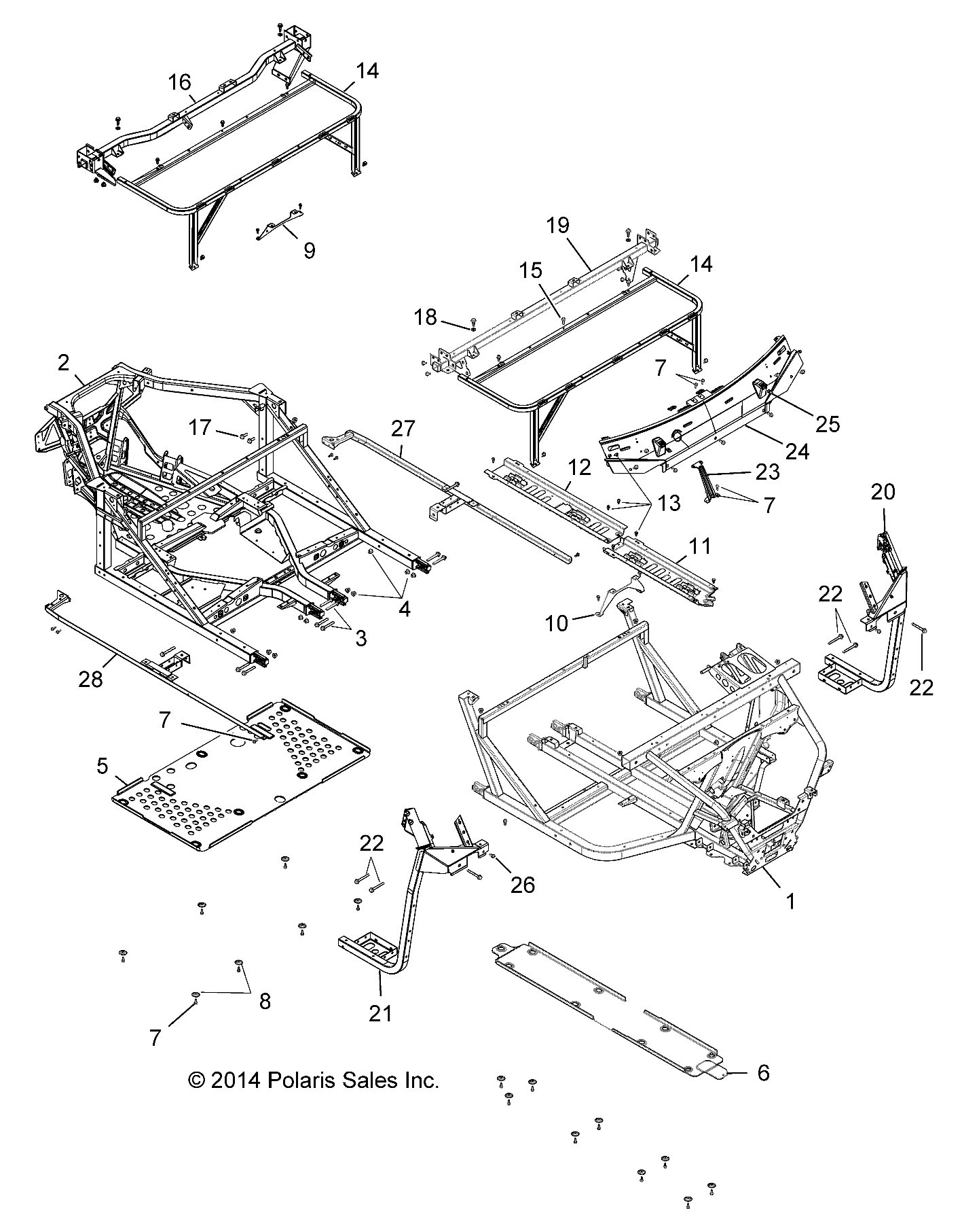 CHASSIS, FRAME - R17RVE99NY (49RGRCHASSIS15CREW)