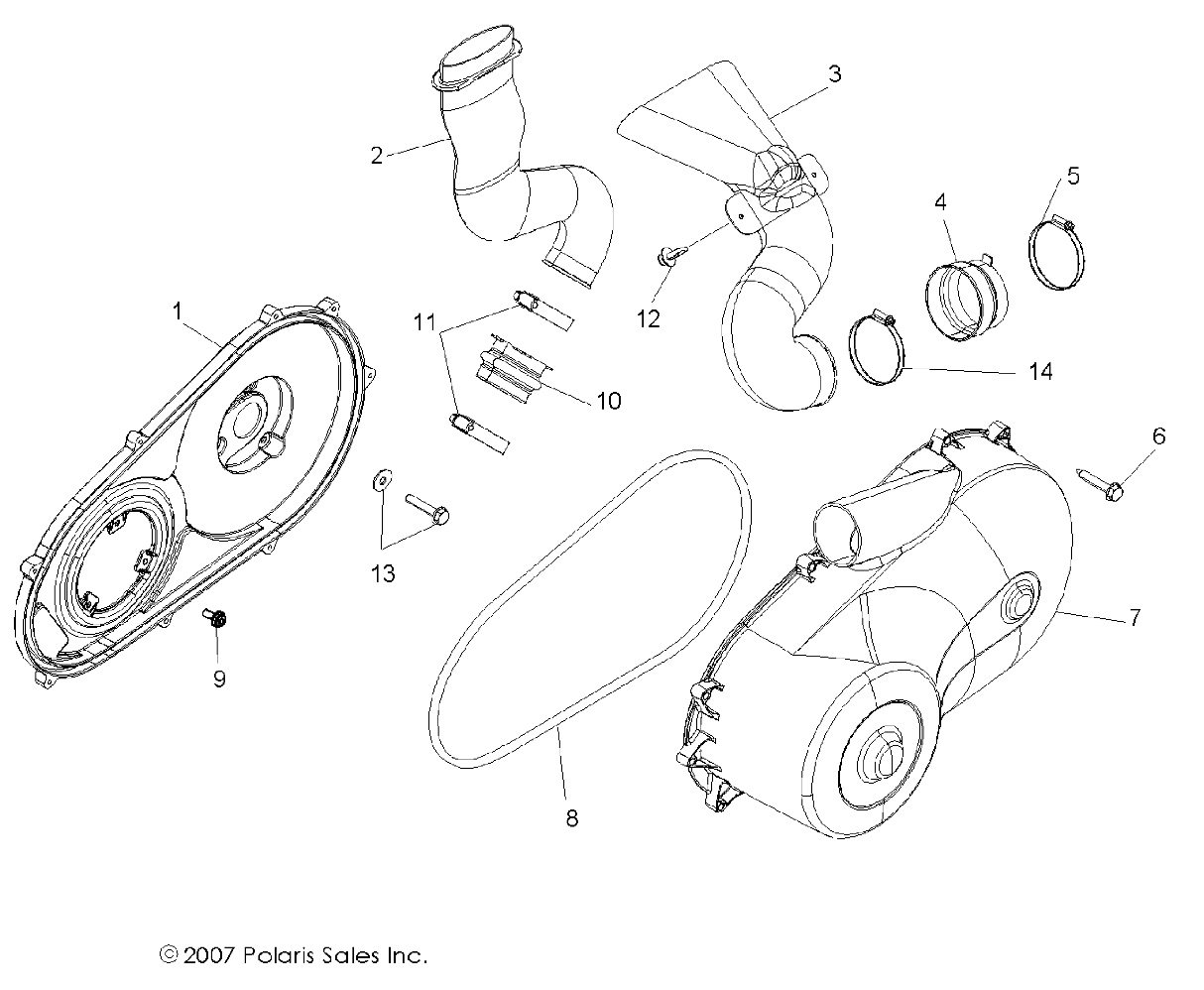 DRIVE TRAIN, CLUTCH COVER and DUCTING - R10VH76AB/AO/AQ/AW (49RGRCLUTCHCVR08VISTA)