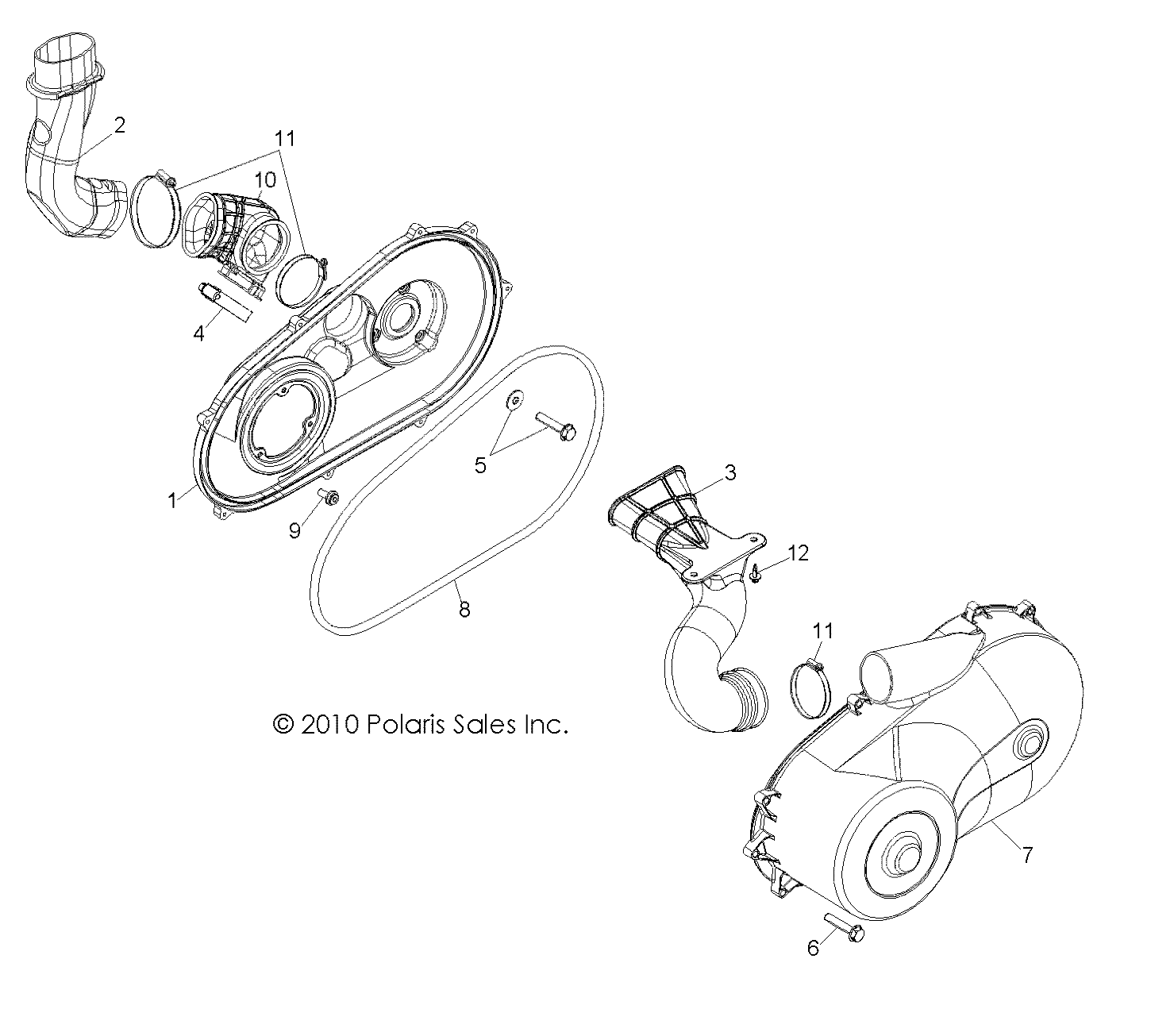 DRIVE TRAIN, CLUTCH COVER and DUCTING - Z14VE76FX/FI (49RGRCLUTCHCVR11RZRS)