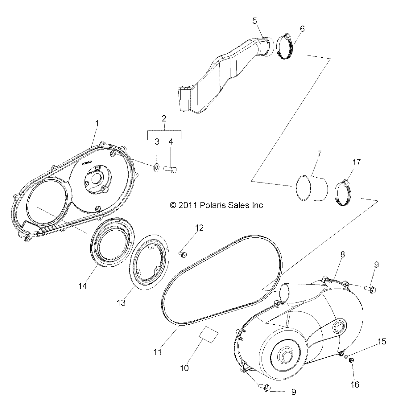 DRIVE TRAIN, CLUTCH COVER - R12WH50AG/AH/AK/AR (49RGRCLUTCHCVR12500CREW)