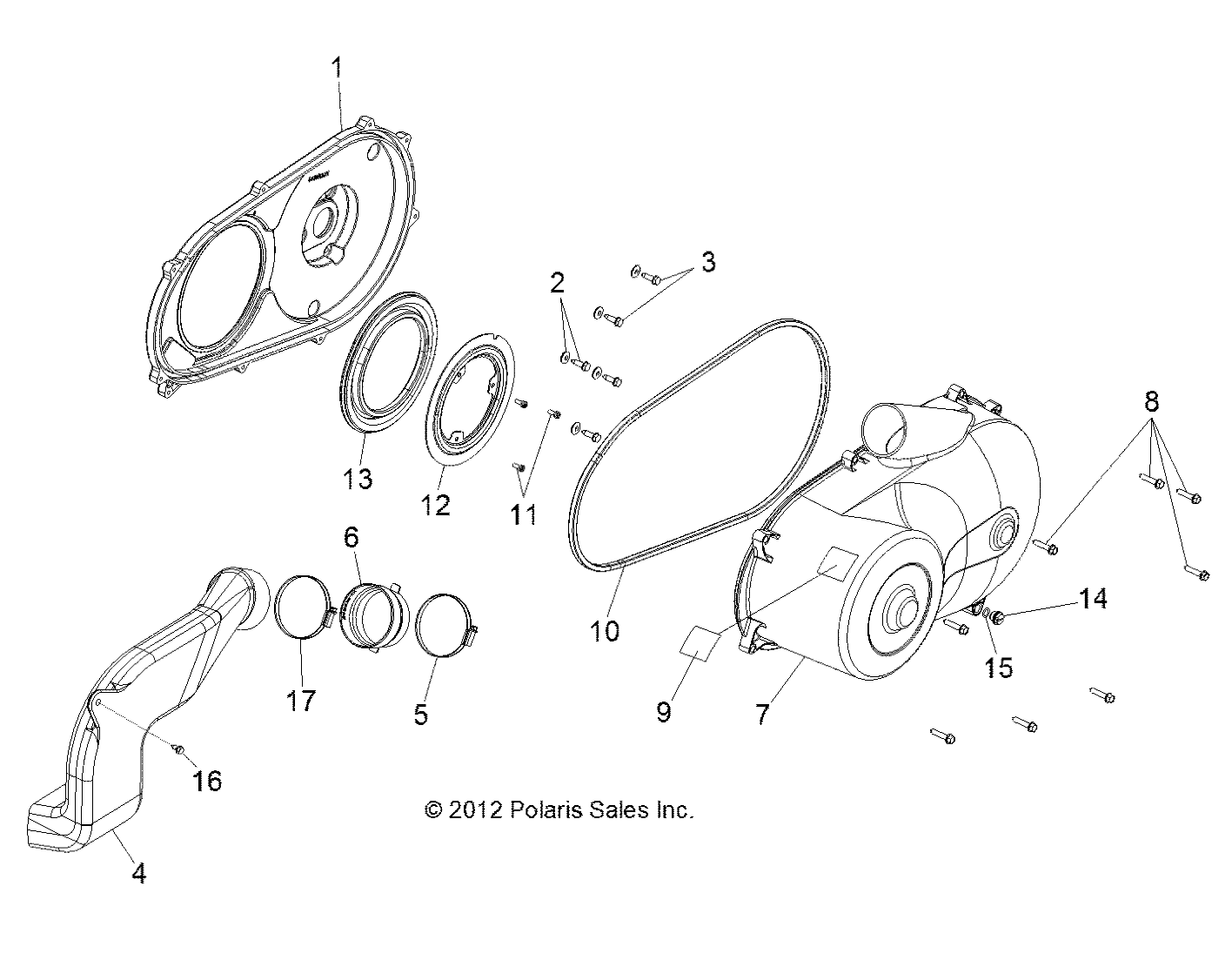 DRIVE TRAIN, CLUTCH COVER - R13RH76AG/AH/AN (49RGRCLUTCHCVR13800MID)