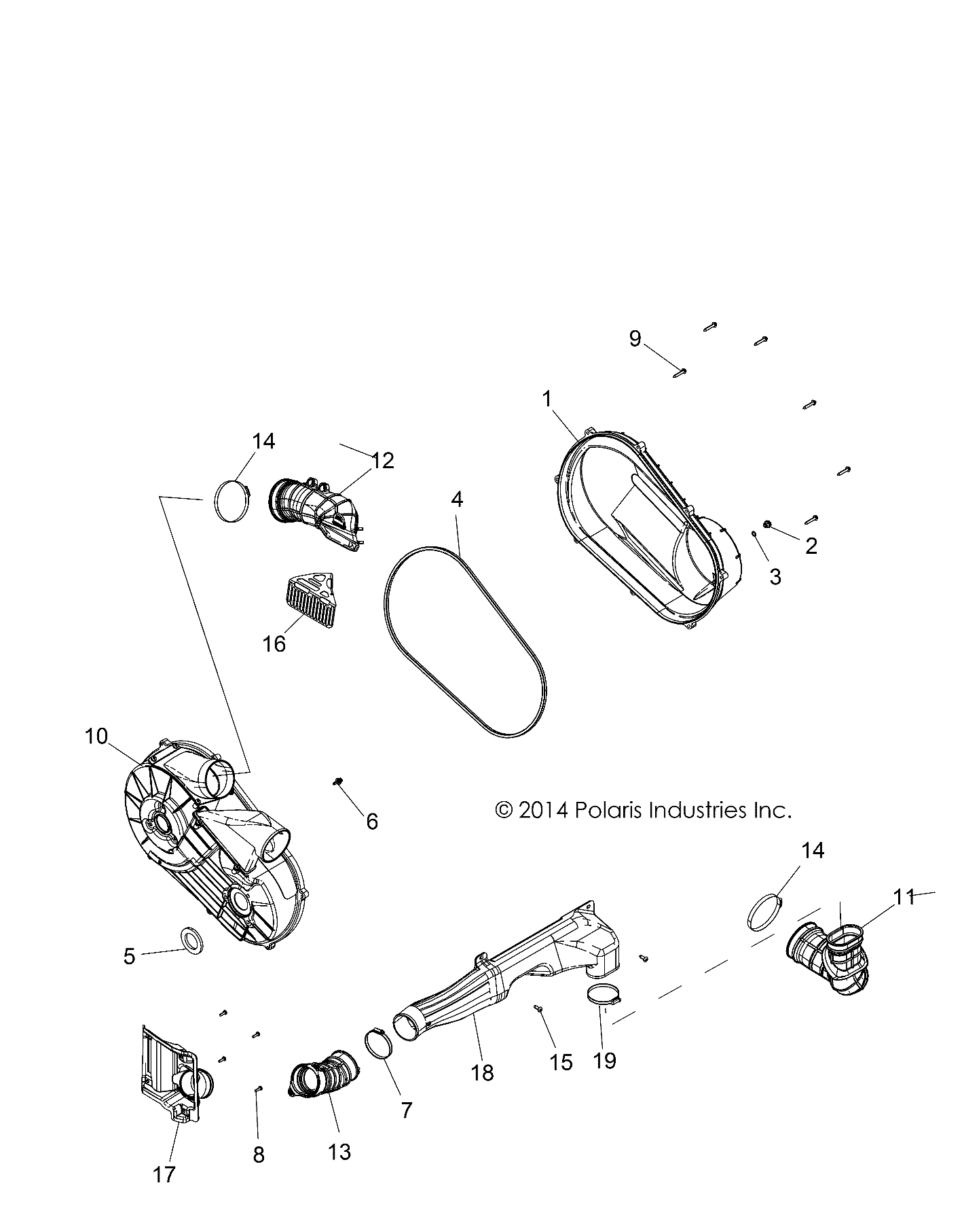 DRIVE TRAIN, CLUTCH COVER and DUCTING - R15RTA/E87 ALL OPTIONS (49RGRCLUTCHCVR15900XP)