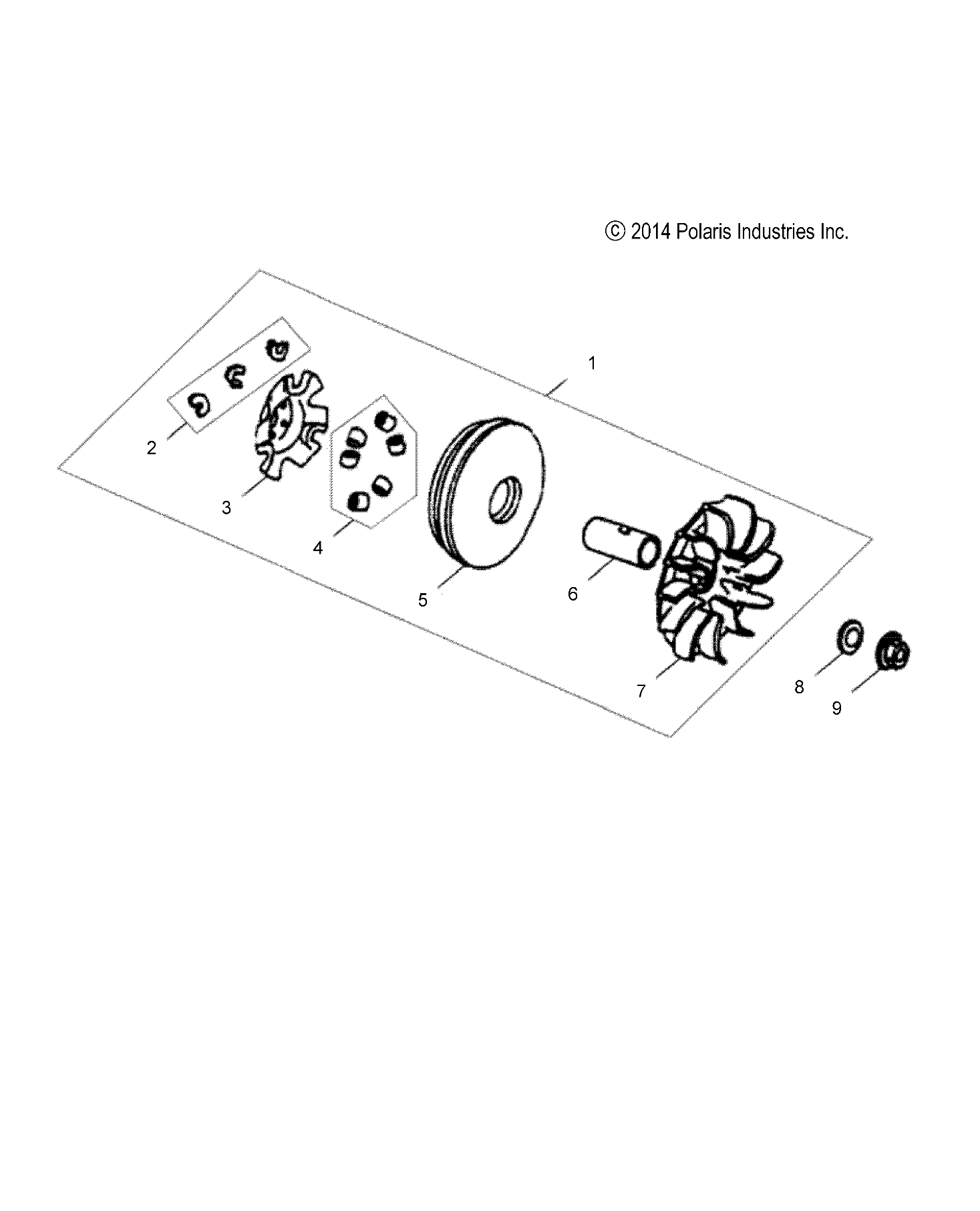 DRIVE TRAIN, CLUTCH, PRIMARY - Z19YAV17B2/B4/N2/N4 (49RGRCLUTCHDRV09RZR170)