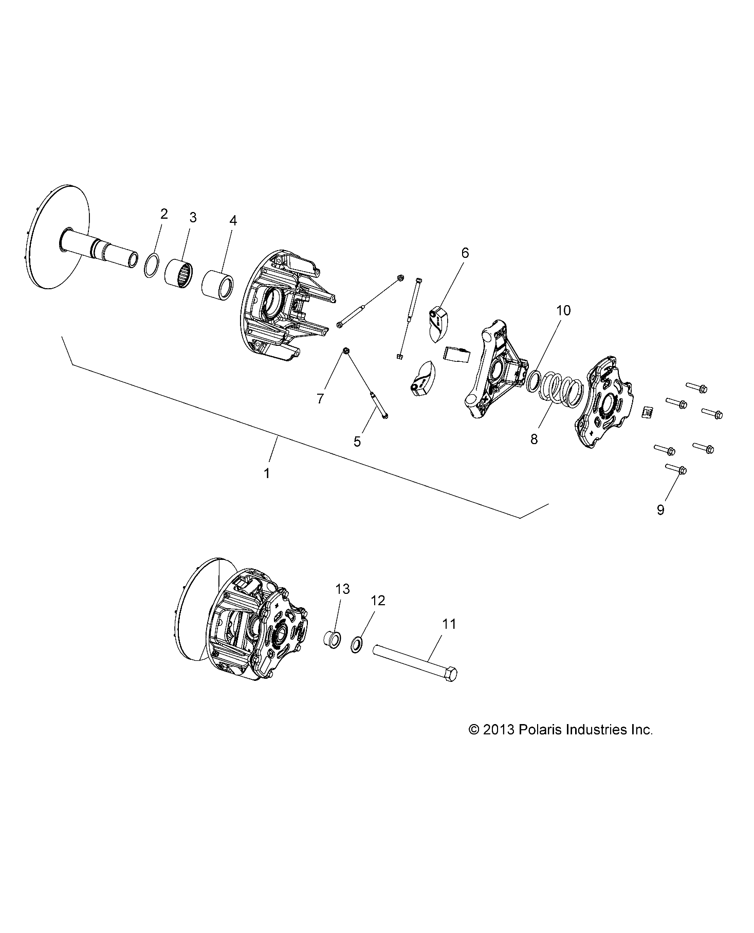 DRIVE TRAIN, PRIMARY CLUTCH - R18RTAD1B1 (49RGRCLUTCHDRV15DLS)