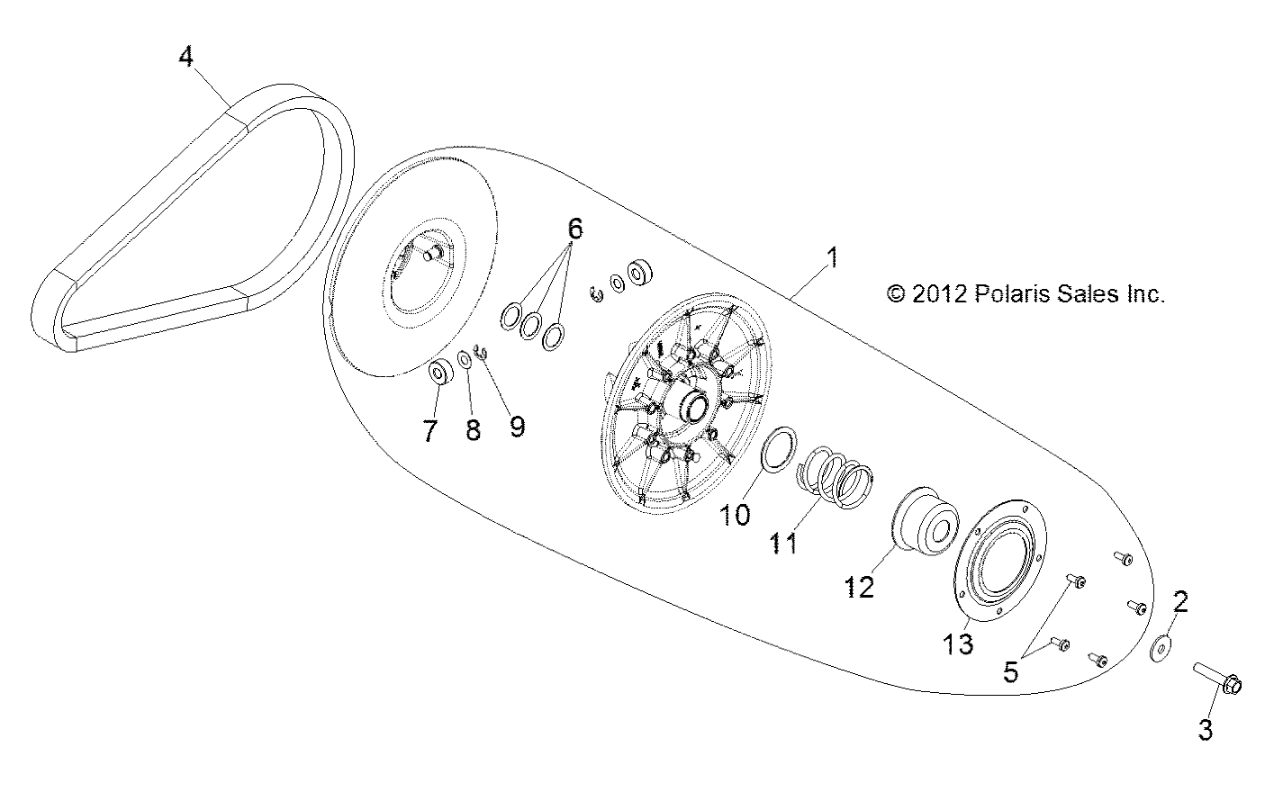 DRIVE TRAIN, SECONDARY CLUTCH - Z15VHA57AJ (49RGRCLUTCHDVN1323038)