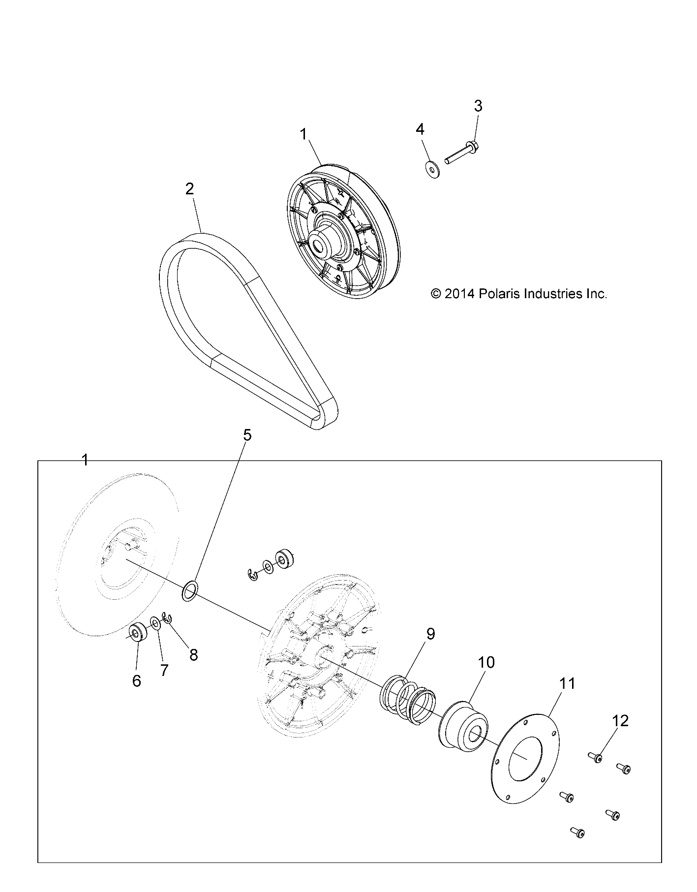 DRIVE TRAIN, SECONDARY CLUTCH - Z15VCE87AT/AV (49RGRCLUTCHDVN1323246)