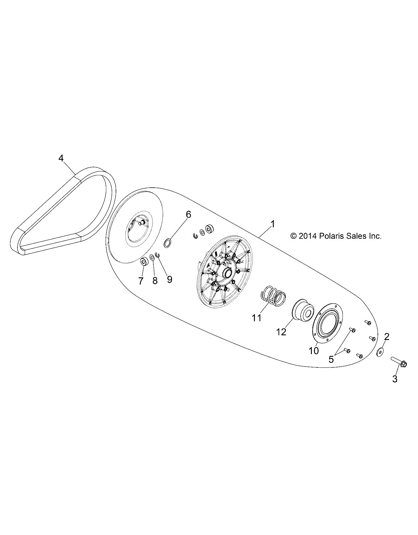 DRIVE TRAIN, SECONDARY CLUTCH - Z15VHA57FJ (49RGRCLUTCHDVN15570EU)