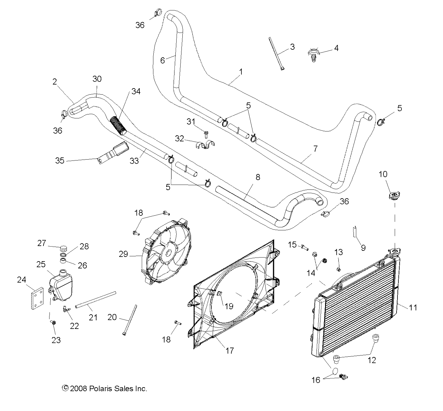 ENGINE, COOLING SYSTEM - R08WH68AG/AH/AK/AR (49RGRCOOL08CREW)