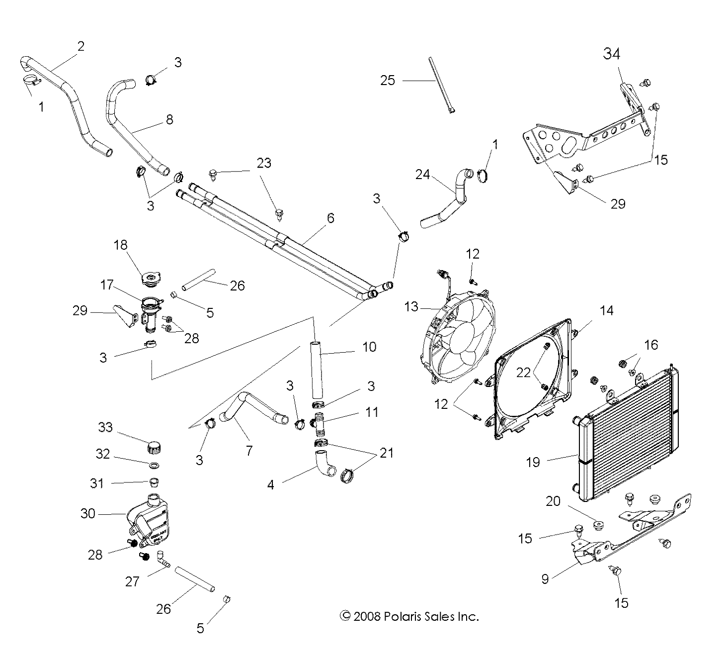 ENGINE, COOLING SYSTEM - R09VH76 ALL OPTIONS (49RGRCOOL09RZR)