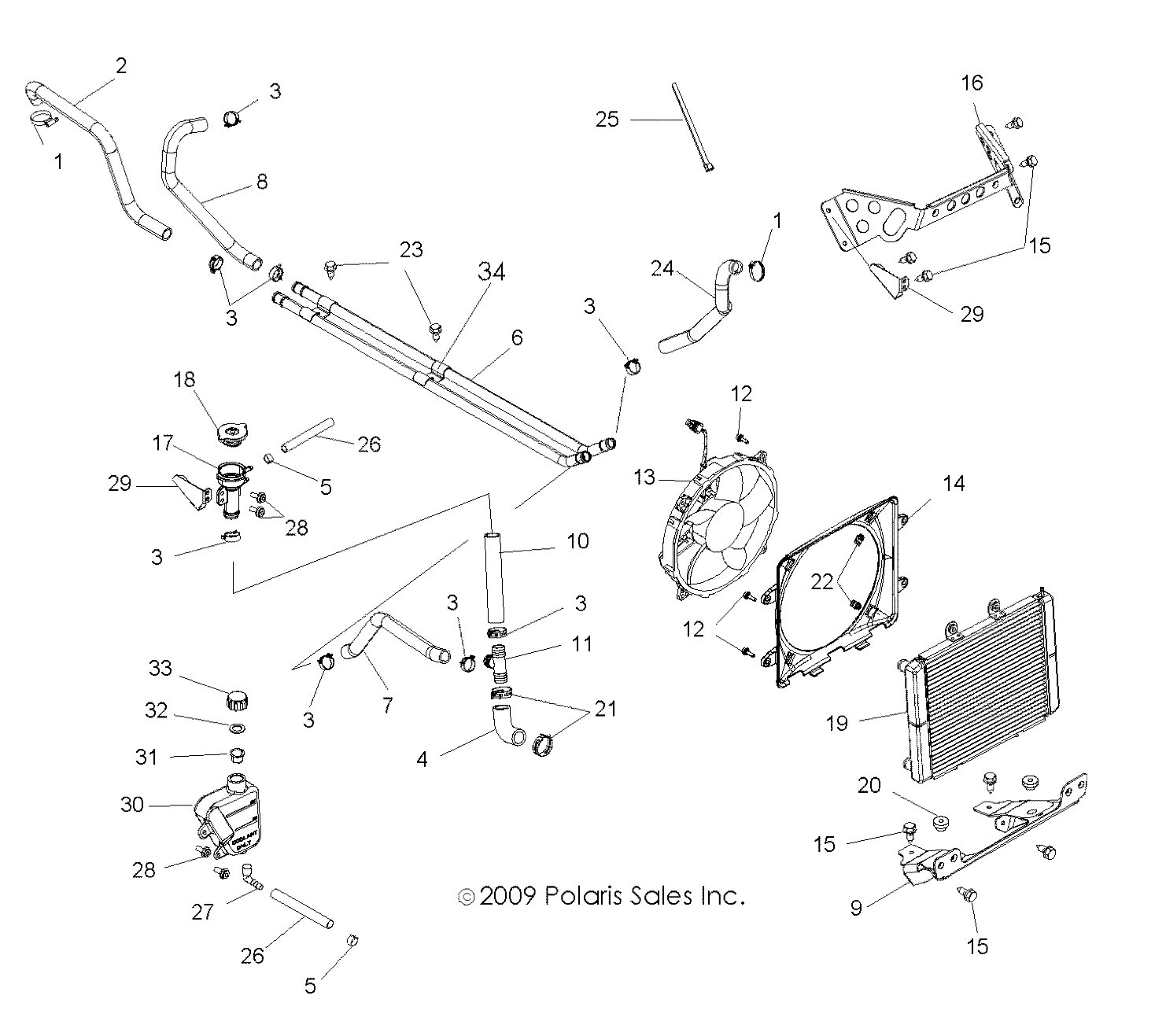 ENGINE, COOLING SYSTEM - R10VH76FX (49RGRCOOL10RZR)