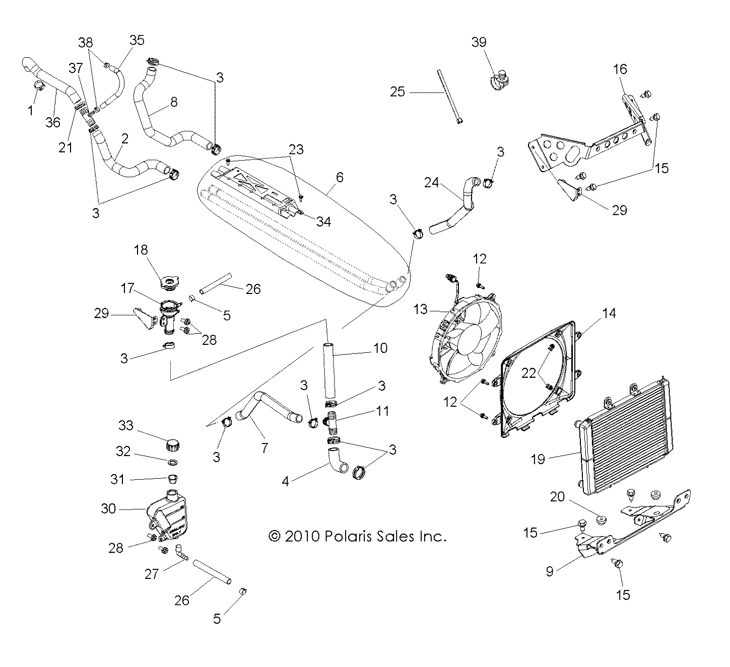 ENGINE, COOLING SYSTEM - R11VM76FX (49RGRCOOL11RZRSI)