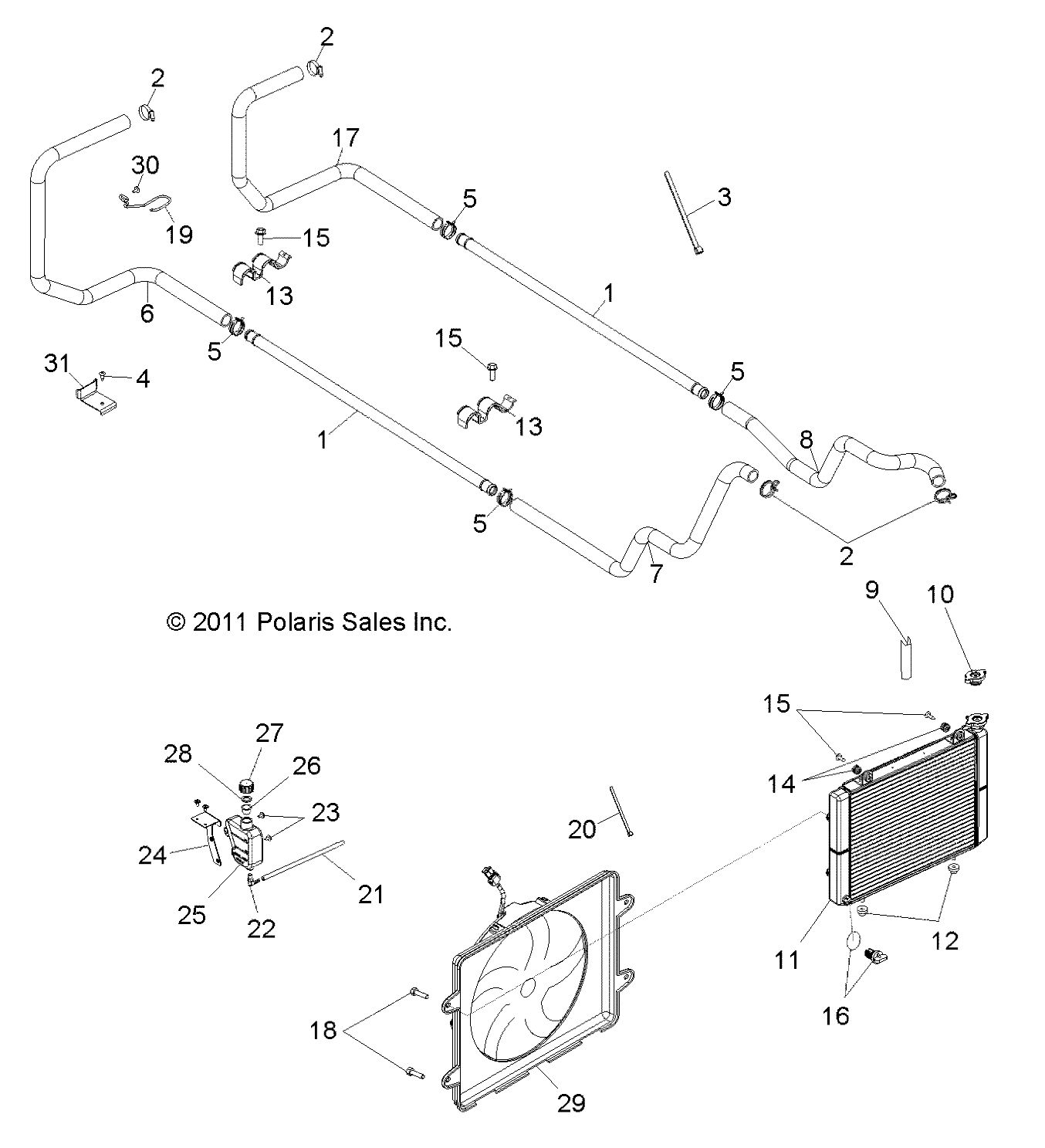 ENGINE, COOLING SYSTEM - R13WH90DG (49RGRCOOL12DCREW)