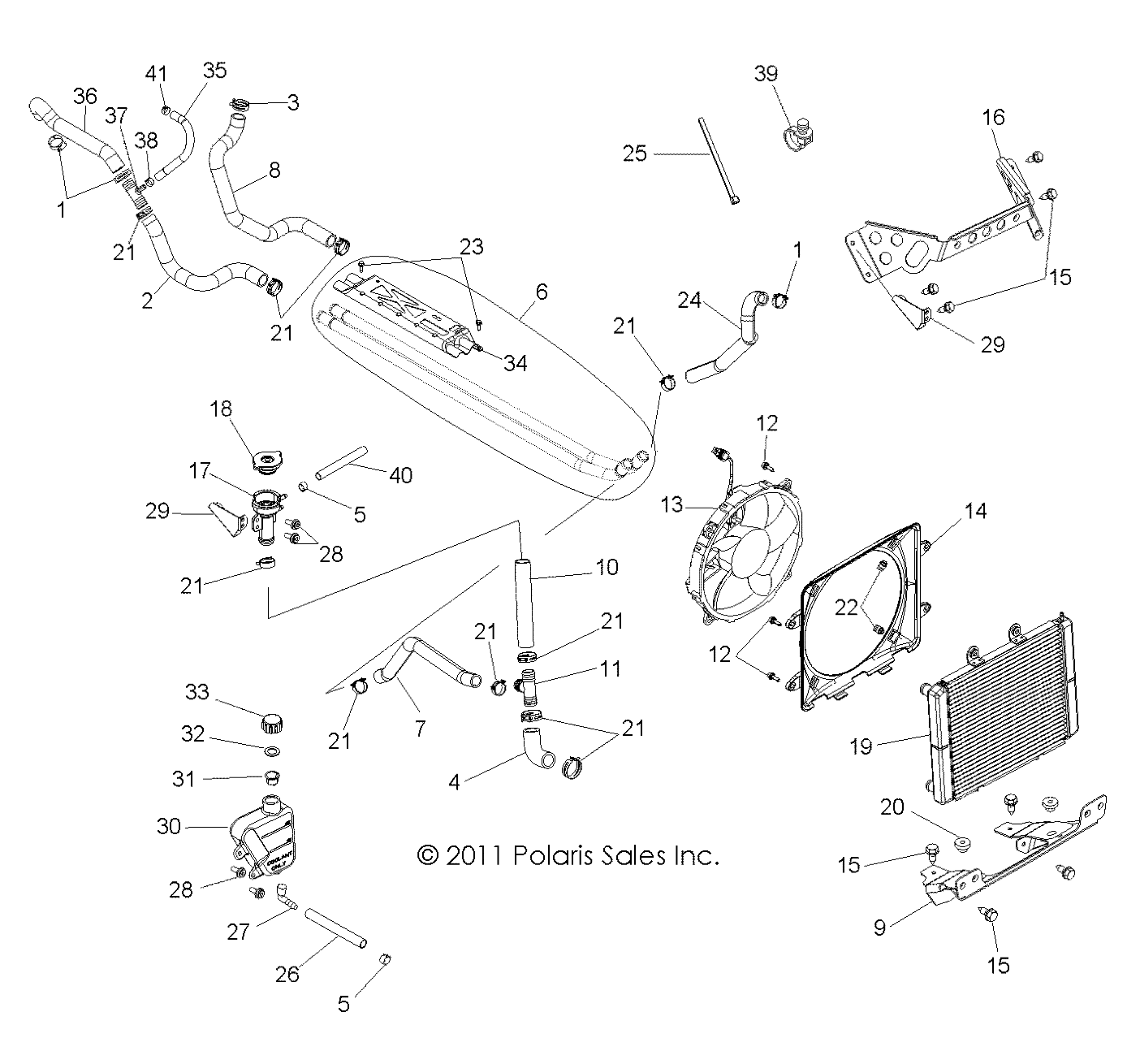 ENGINE, COOLING SYSTEM - R12VE76FX/FI (49RGRCOOL12RZRSI)