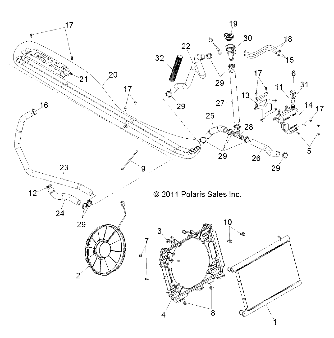 ENGINE, COOLING SYSTEM - R13XT9EAL (49RGRCOOL12RZRXP4)