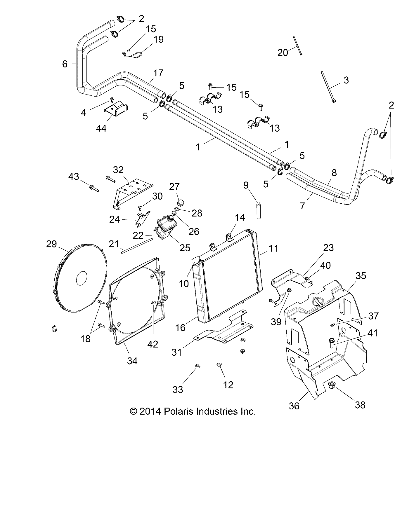 ENGINE, COOLING SYSTEM - R14WH9EMD (49RGRCOOL14HIP)