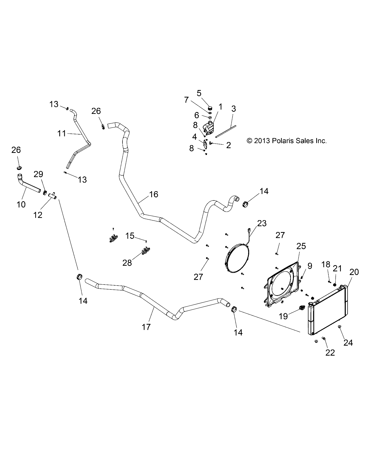 ENGINE, COOLING SYSTEM - R14RH57FX (49RGRCOOL14RGR570)