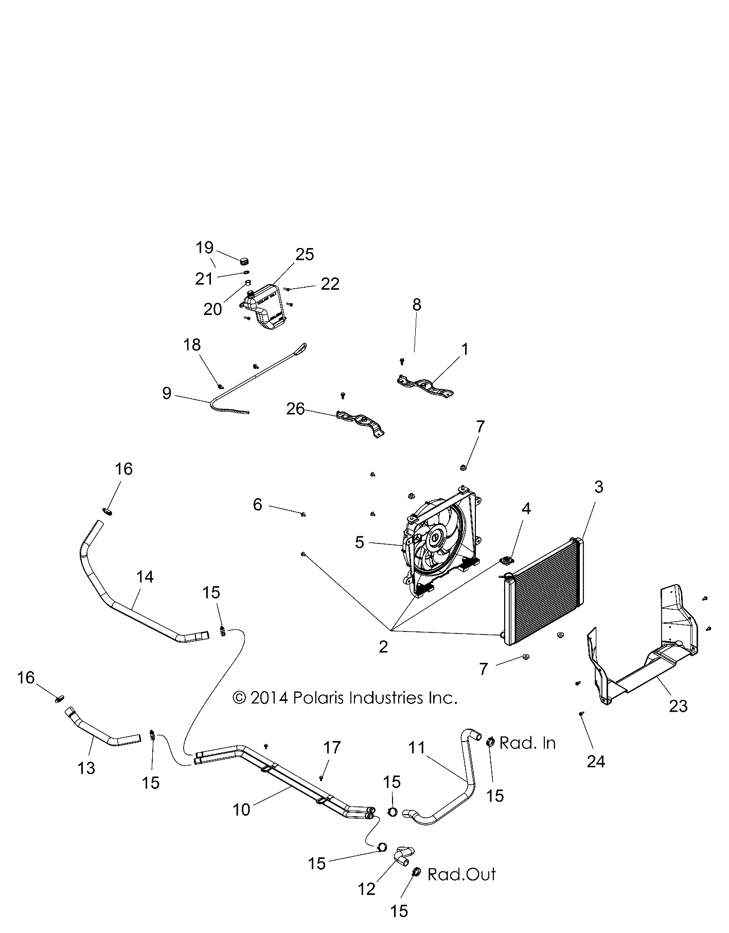 ENGINE, COOLING SYSTEM - R15RTE87FA (49RGRCOOL15900XP)