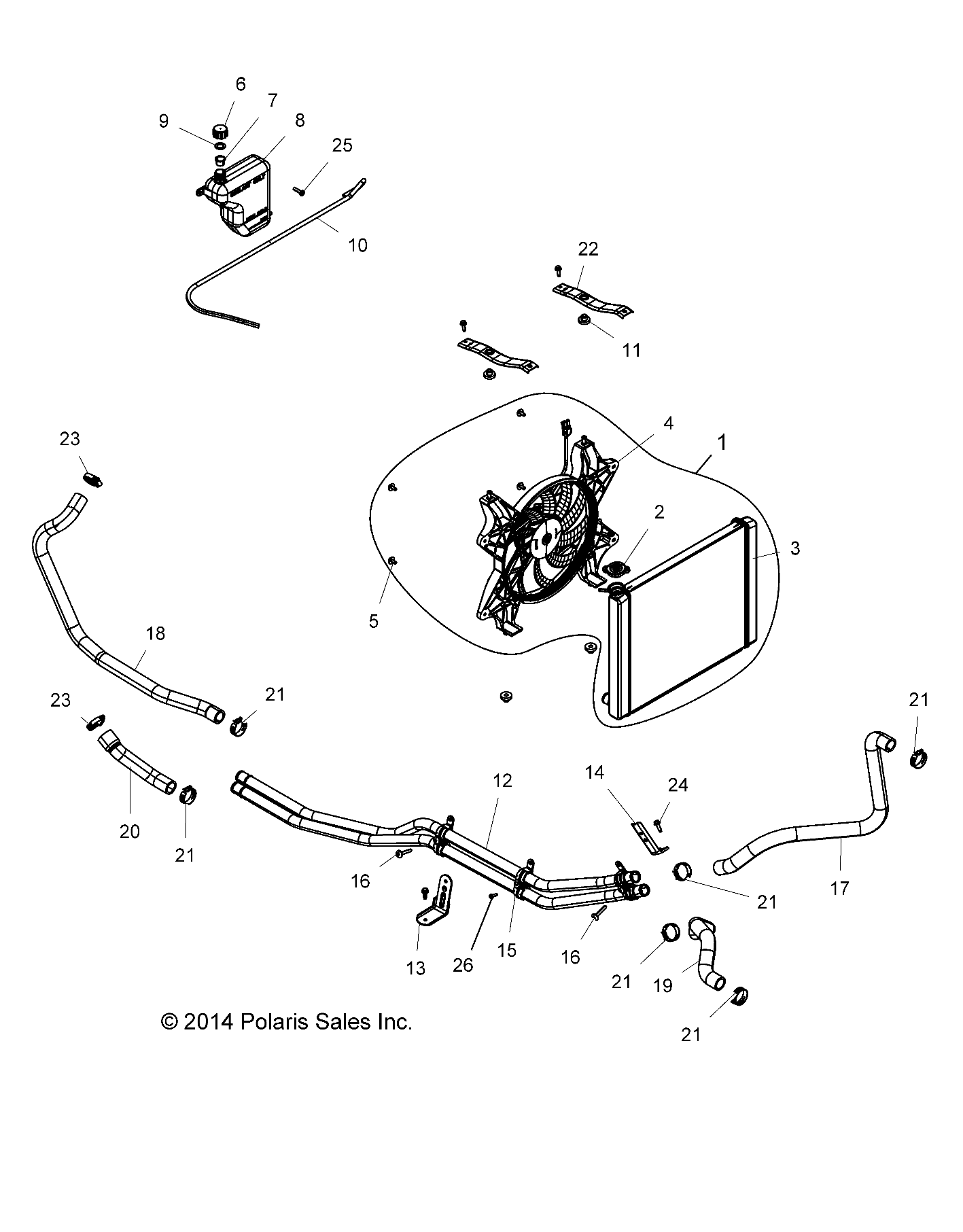 ENGINE, COOLING SYSTEM - Z15VA87 ALL OPTIONS (49RGRCOOL15Z90050)