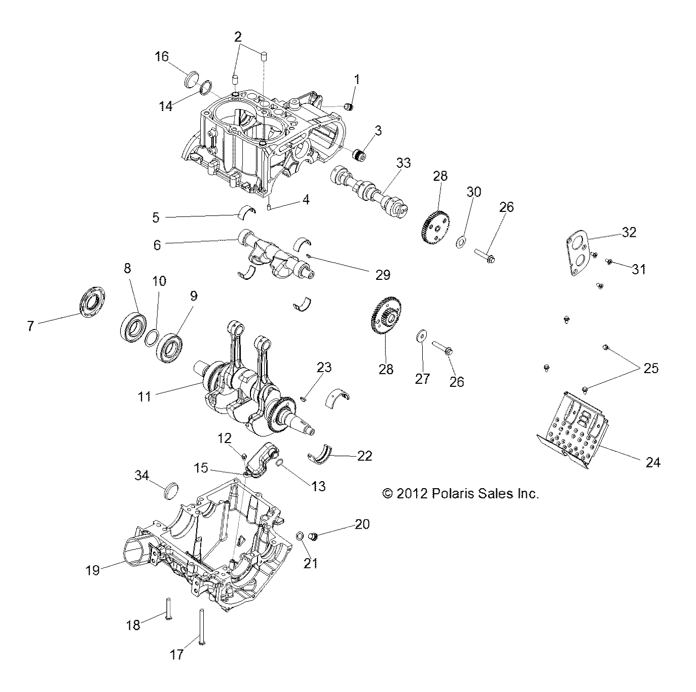 ENGINE, CRANKCASE and CRANKSHAFT - Z14XE7EAL/X (49RGRCRANKCASE13RZR4)