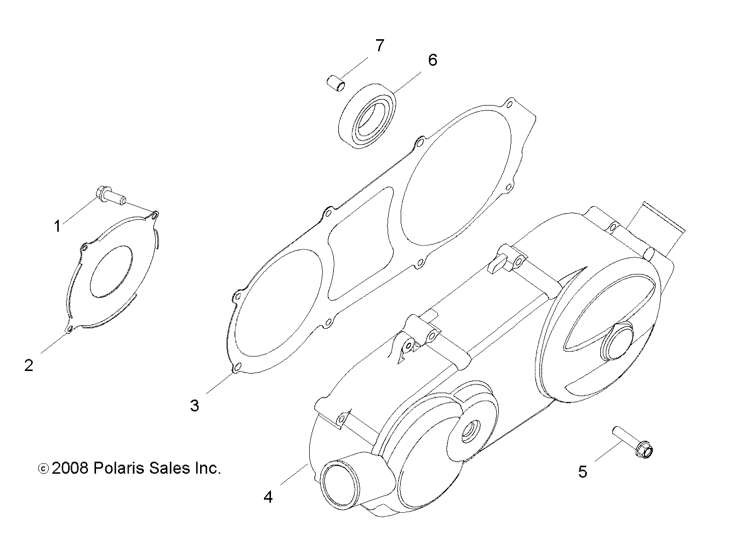 ENGINE, CRANKCASE COVER, LH - Z20YAV17N2/N4 (49RGRCRANKCVRLH09RZR170)