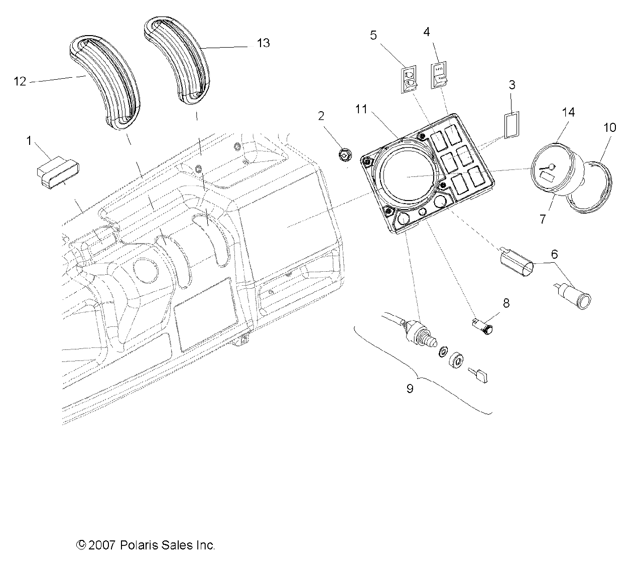 ELECTRICAL, GAUGES and INDICATORS - R08WH68AG/AH/AK/AR (49RGRDASH086X6)