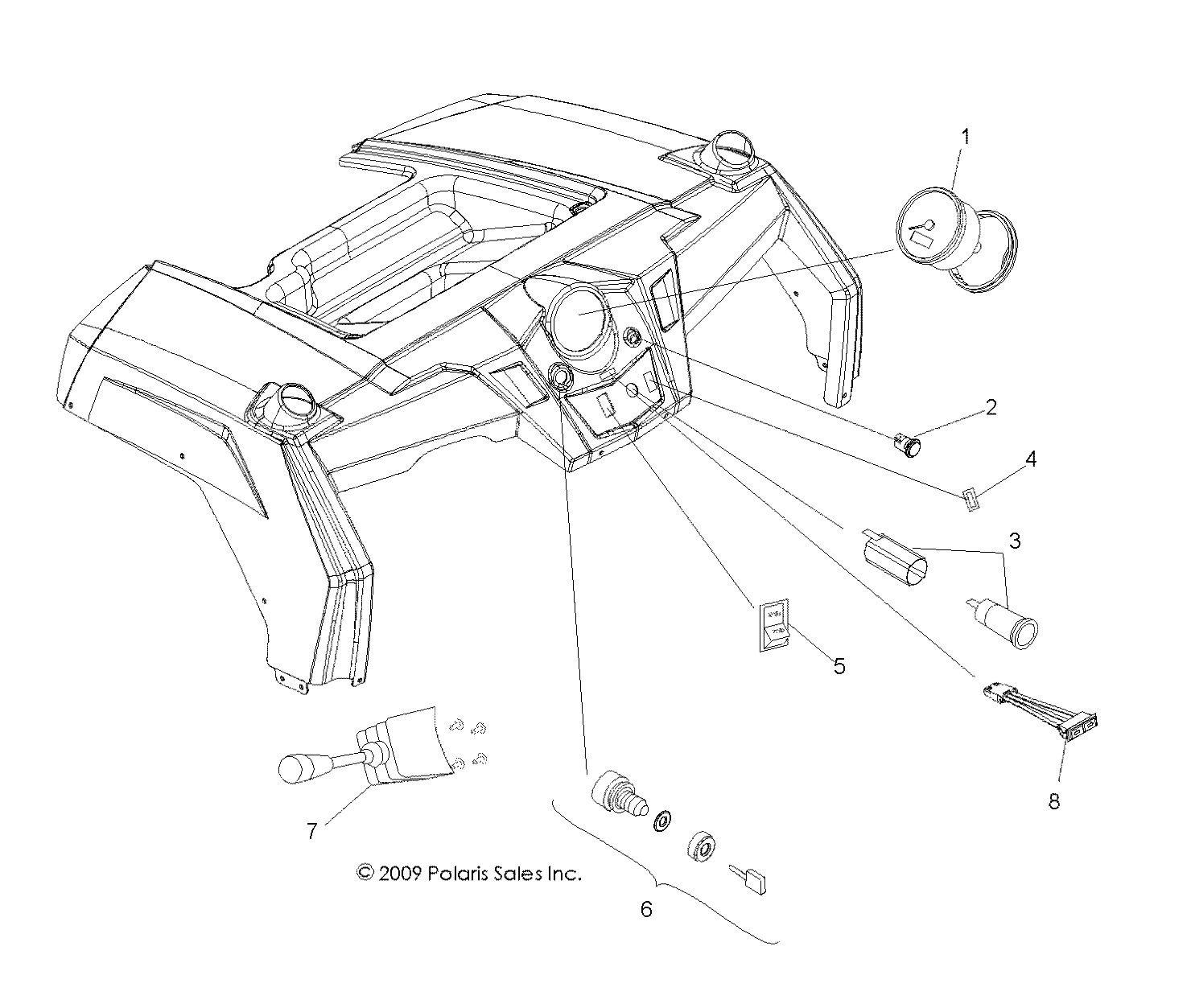 ELECTRICAL, DASH INSTRUMENTS and CONTROLS - R10VH76FX (49ATVDASH10RZRI)