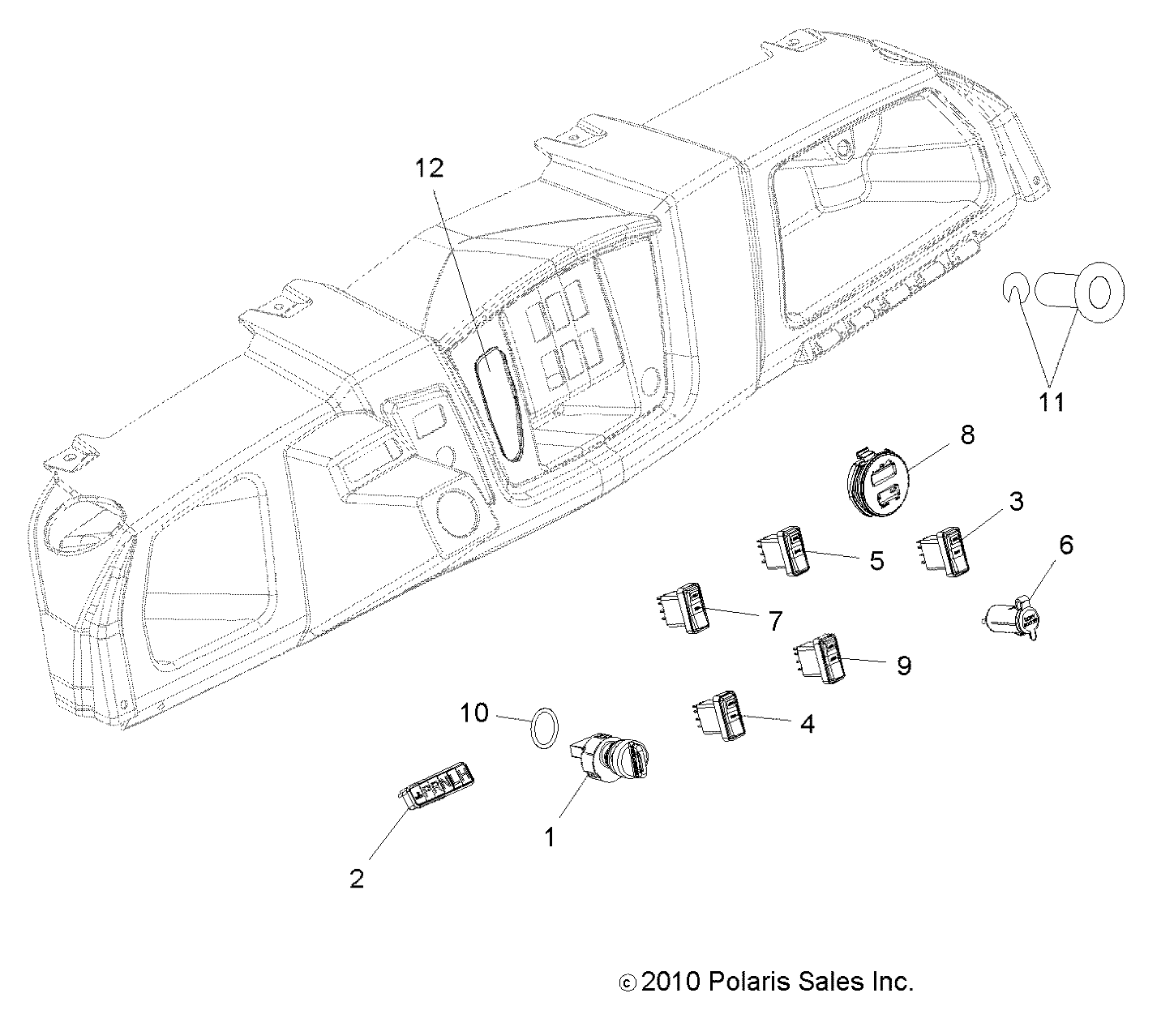 ELECTRICAL, DASH INSTRUMENTS and CONTROLS - R11RC08GA/GH/FA/FH (49RGRDASH11EV)