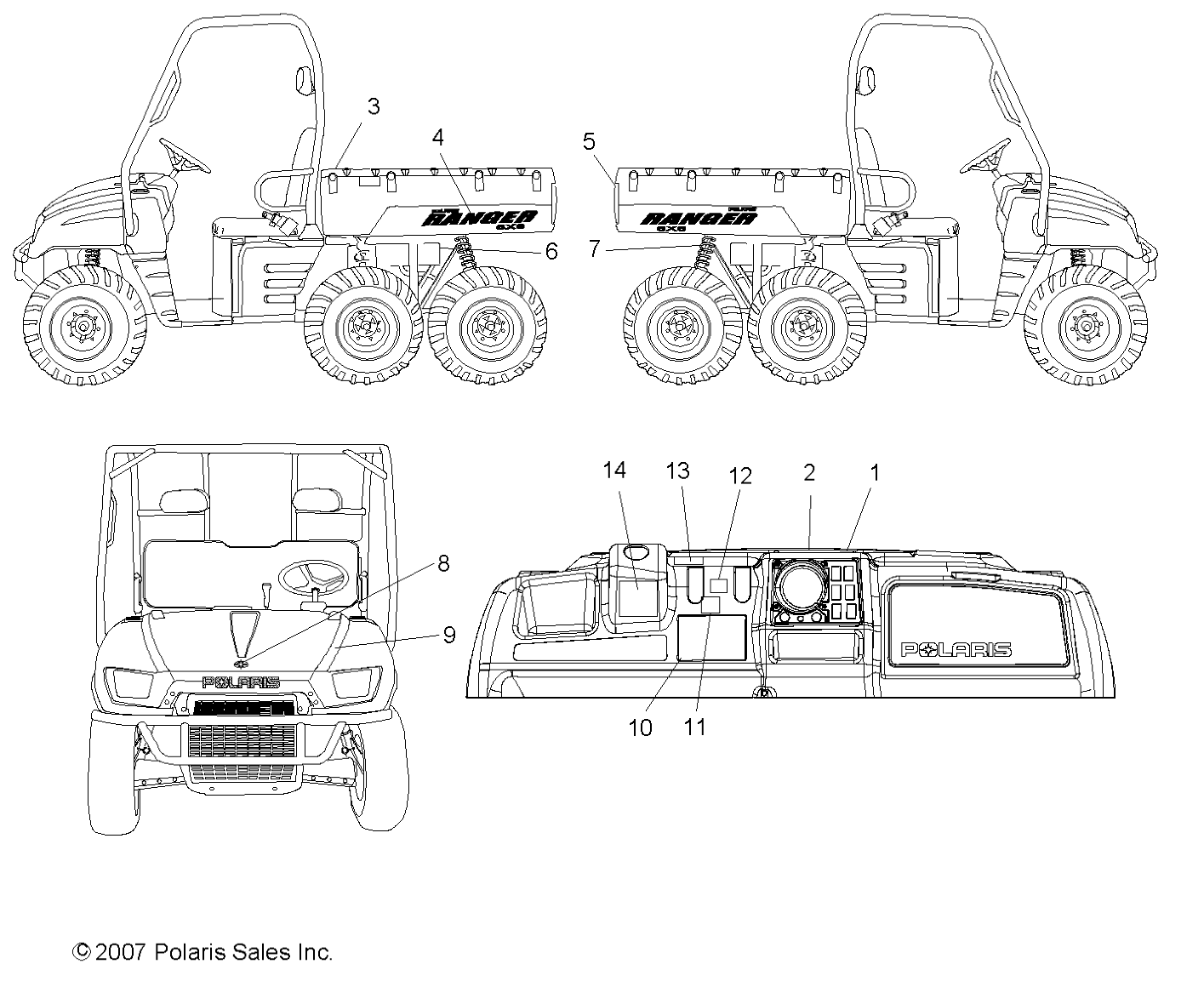 BODY, DECALS - R09RF68AF/AR/AZ (49RGRDECAL086X6)