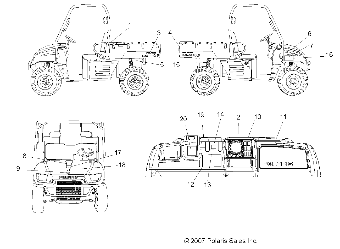 BODY, DECALS - R08RH68 ALL OPTIONS (49RGRDECAL087004X4)