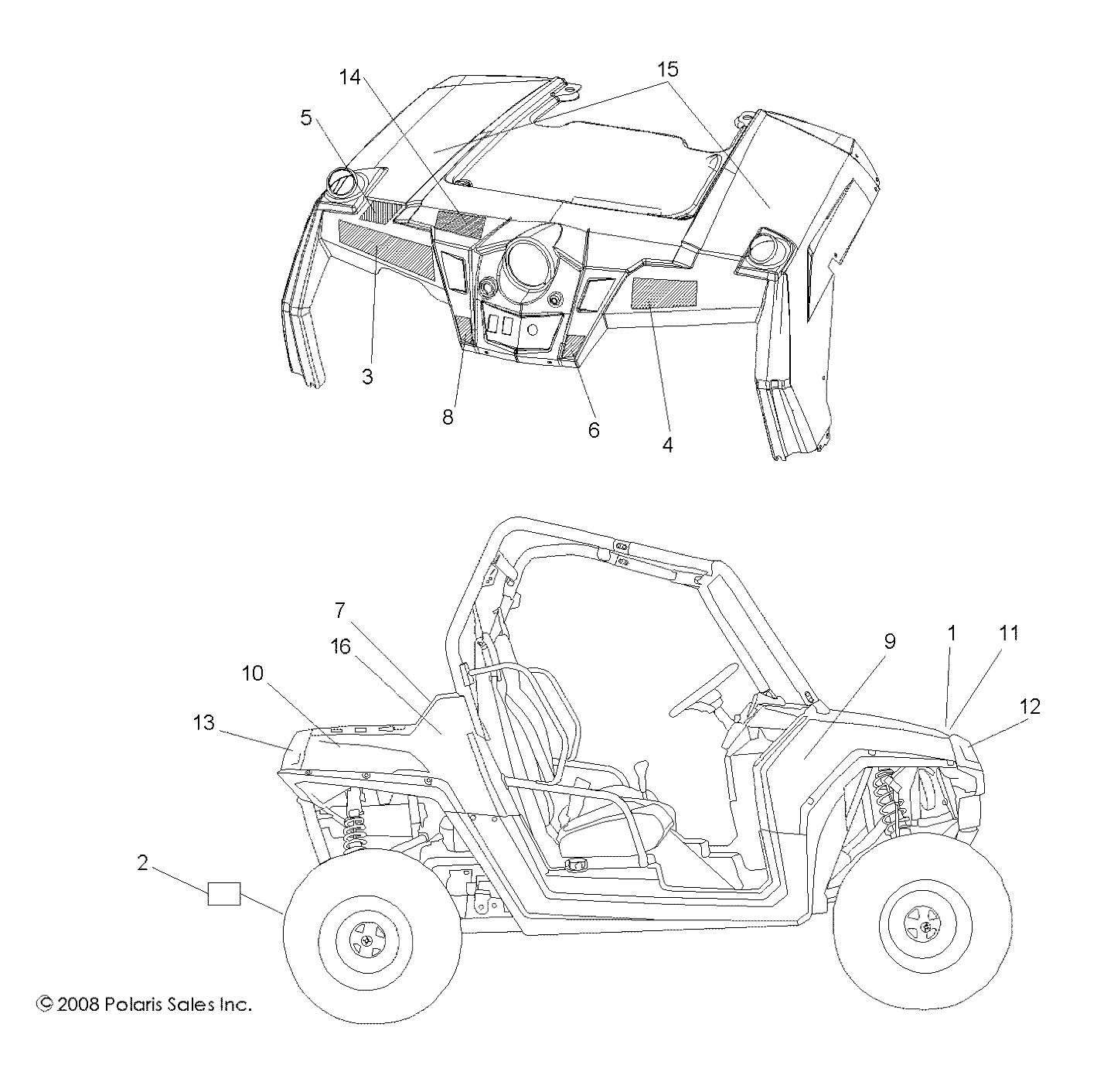 BODY, DECALS - R09VH76 ALL OPTIONS (49RGRDECAL09RZR)