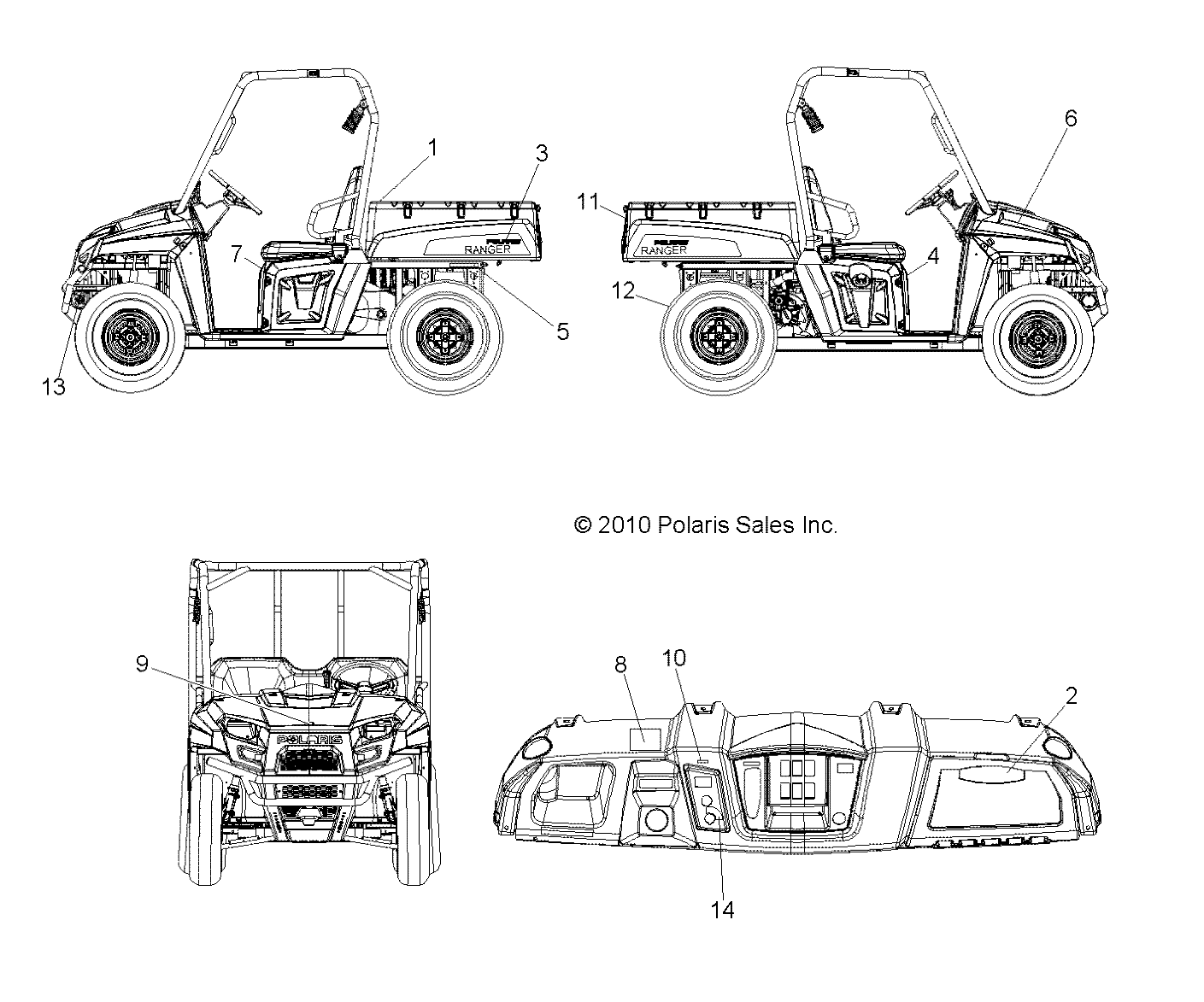 BODY, DECALS - R11RH45AG/AH/AR (49RGRDECAL11400HO)