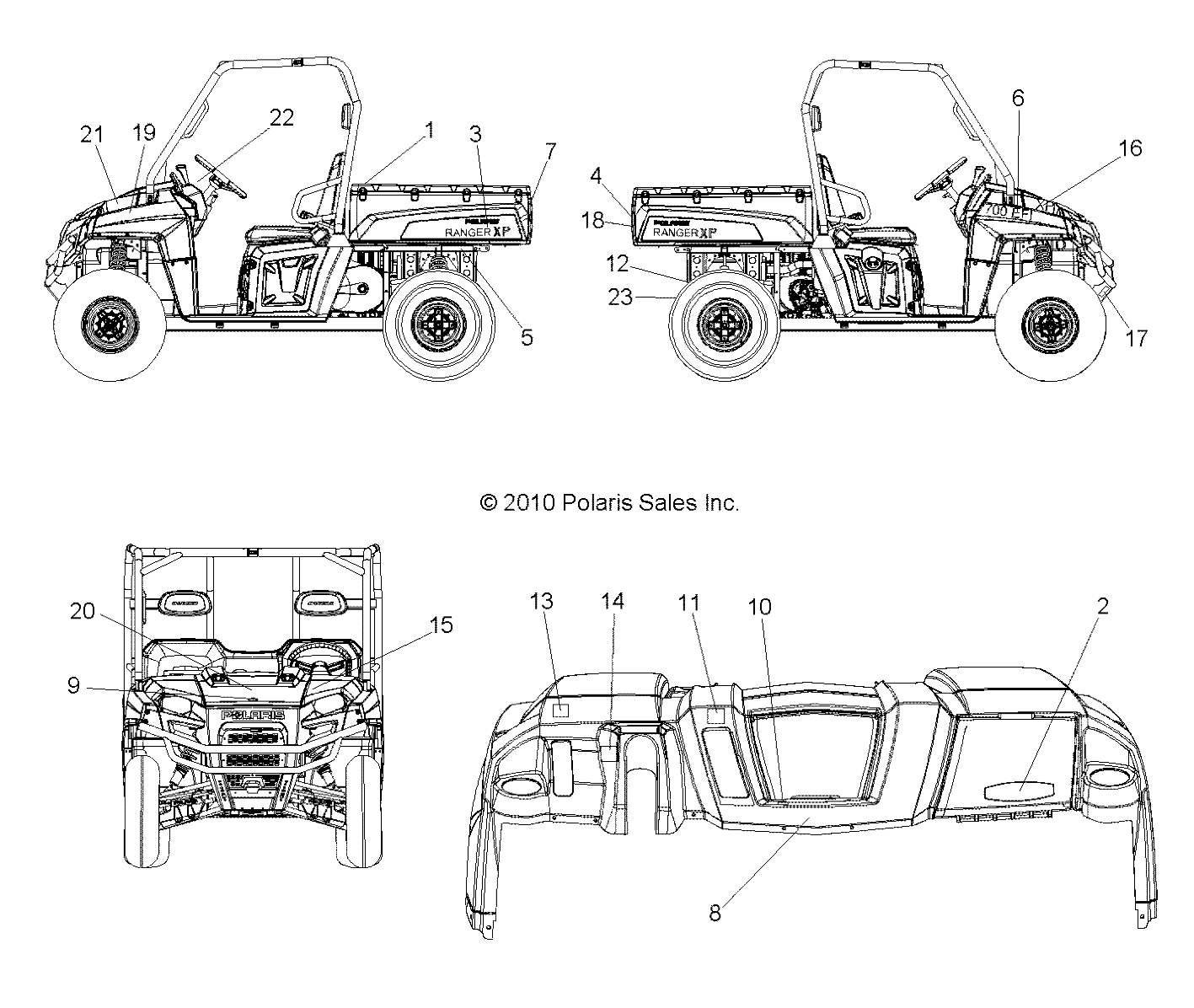 BODY, DECALS - R11TH76/TY76 ALL OPTIONS (49RGRDECAL118004X4)