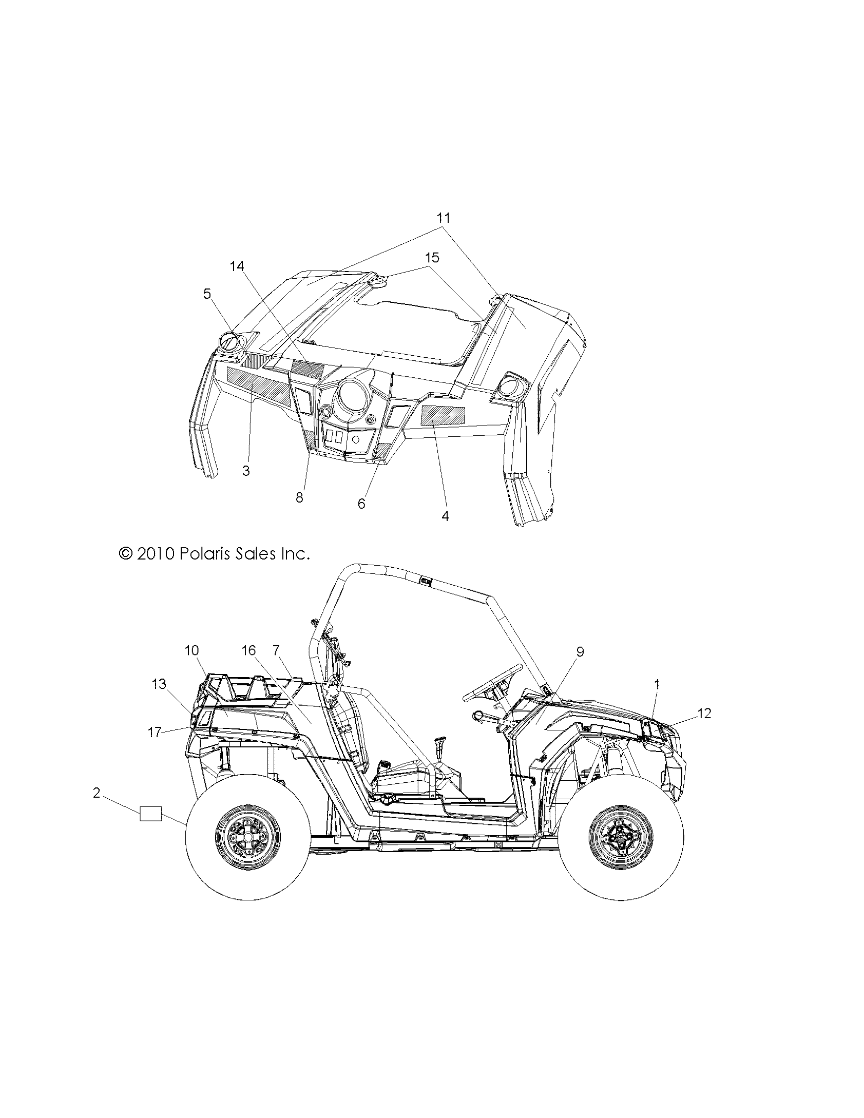 BODY, DECALS - R11VH76/VY76 ALL OPTIONS (49RGRDECAL11RZR)