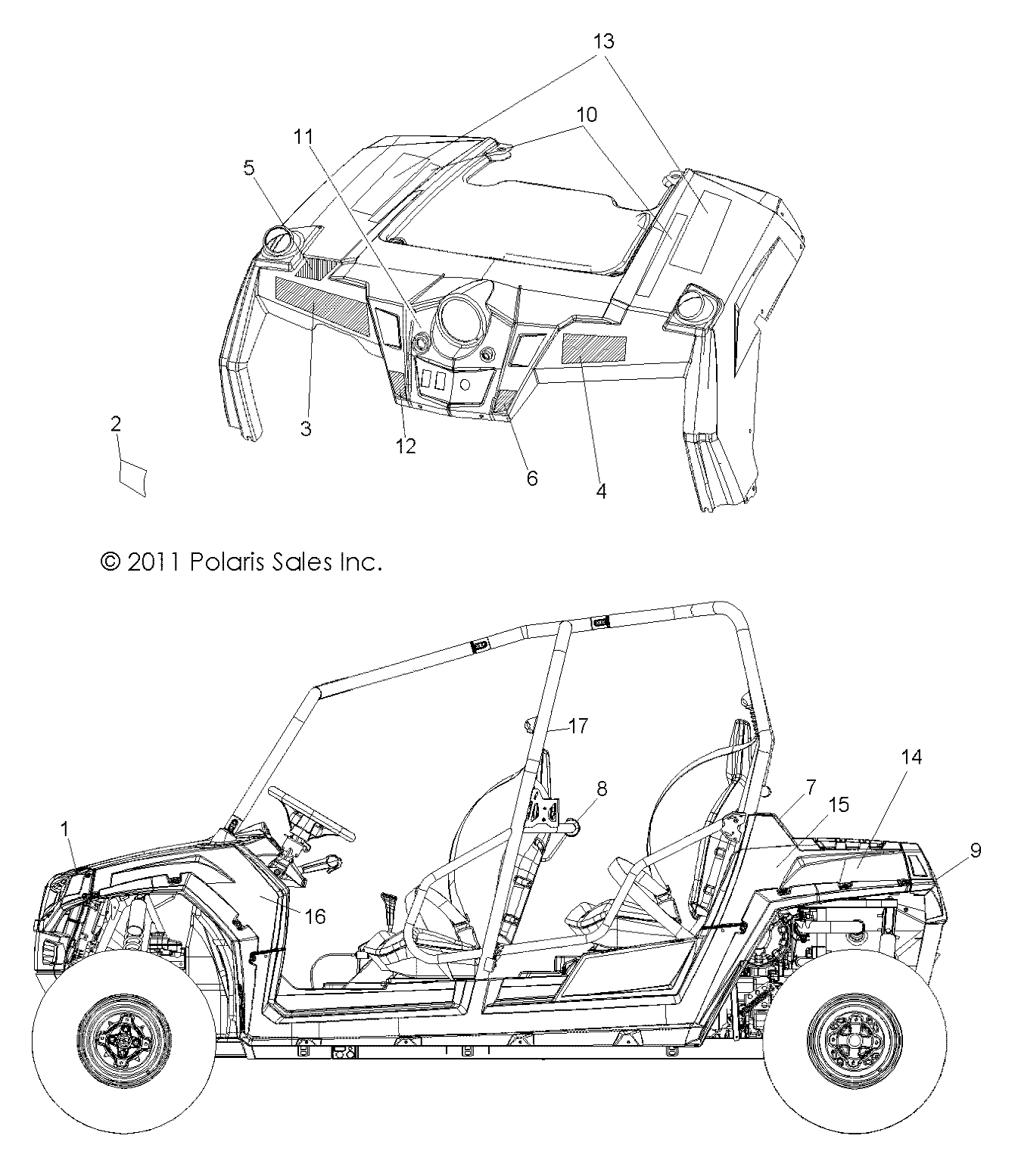 BODY, DECALS - R11XY76FX (49RGRDECAL11RZR4I)