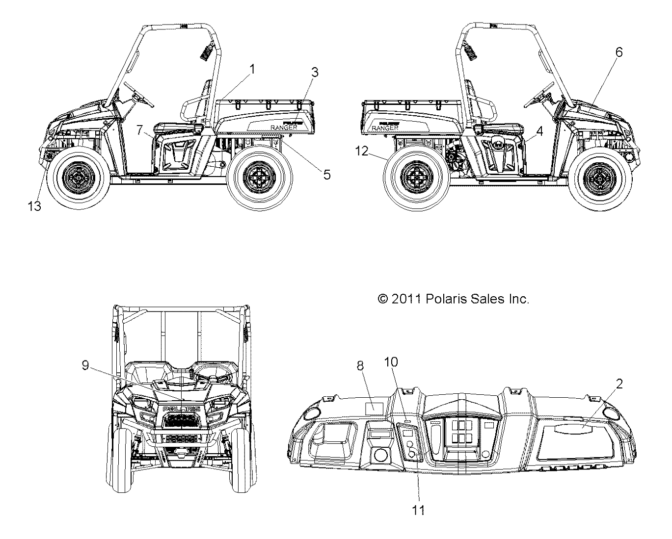 BODY, DECALS - R13RH45AG (49RGRDECAL12400)