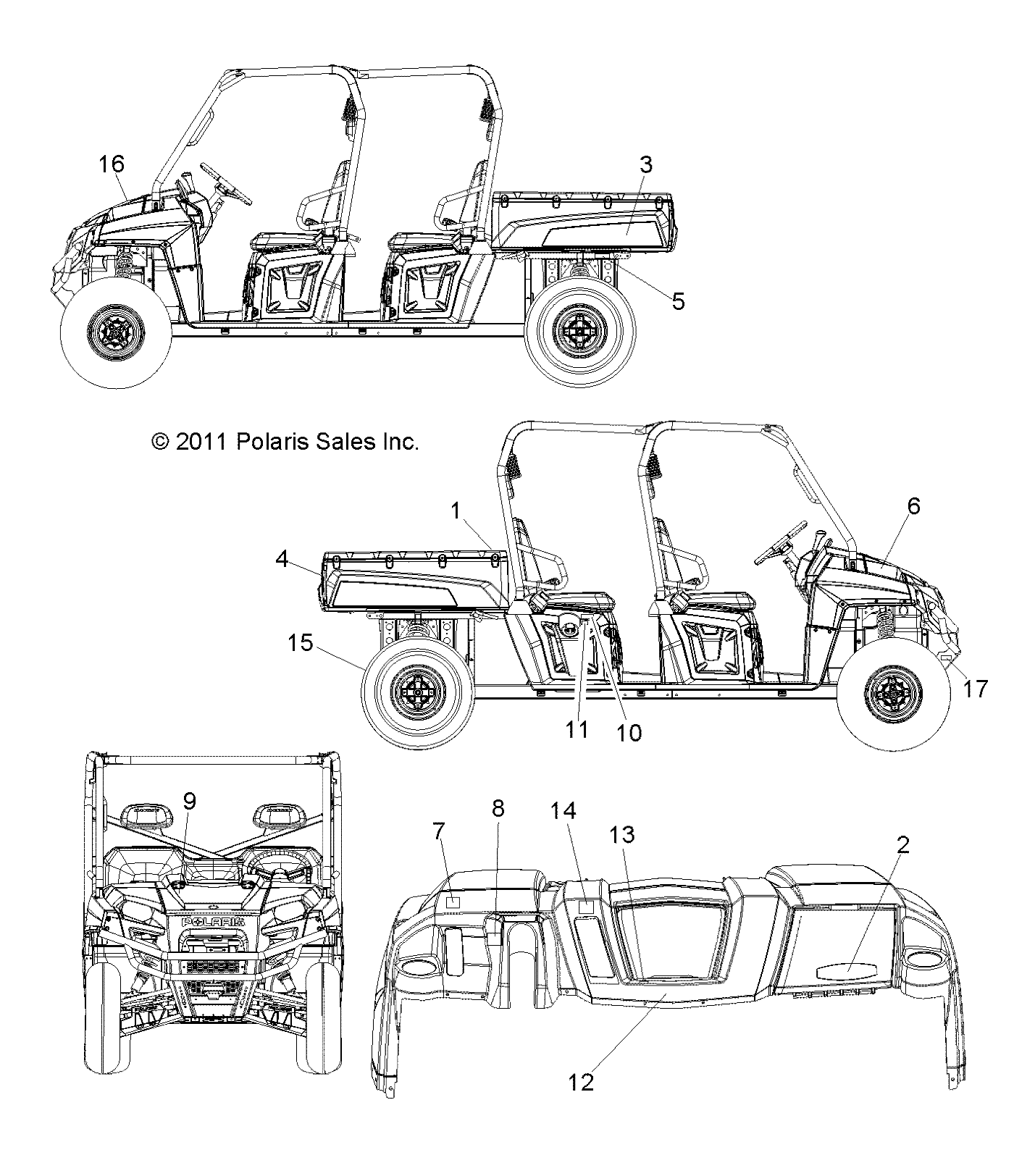 BODY, DECALS - R12WH90DG (49RGRDECAL12DCREW)