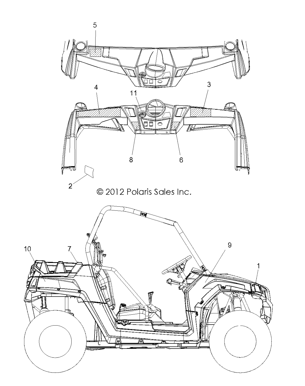 BODY, DECALS - R13VH57FX (49RGRDECAL12RZR570I)