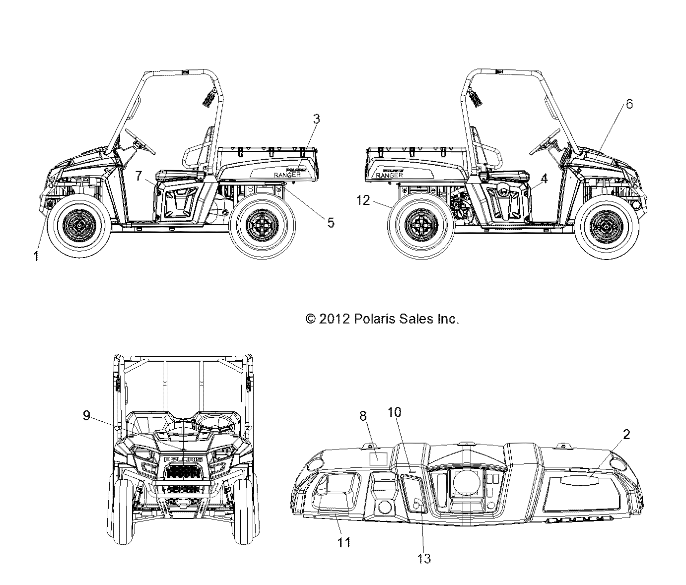 BODY, DECALS - R13RH76AG/AH/AN (49RGRDECAL13800MID)