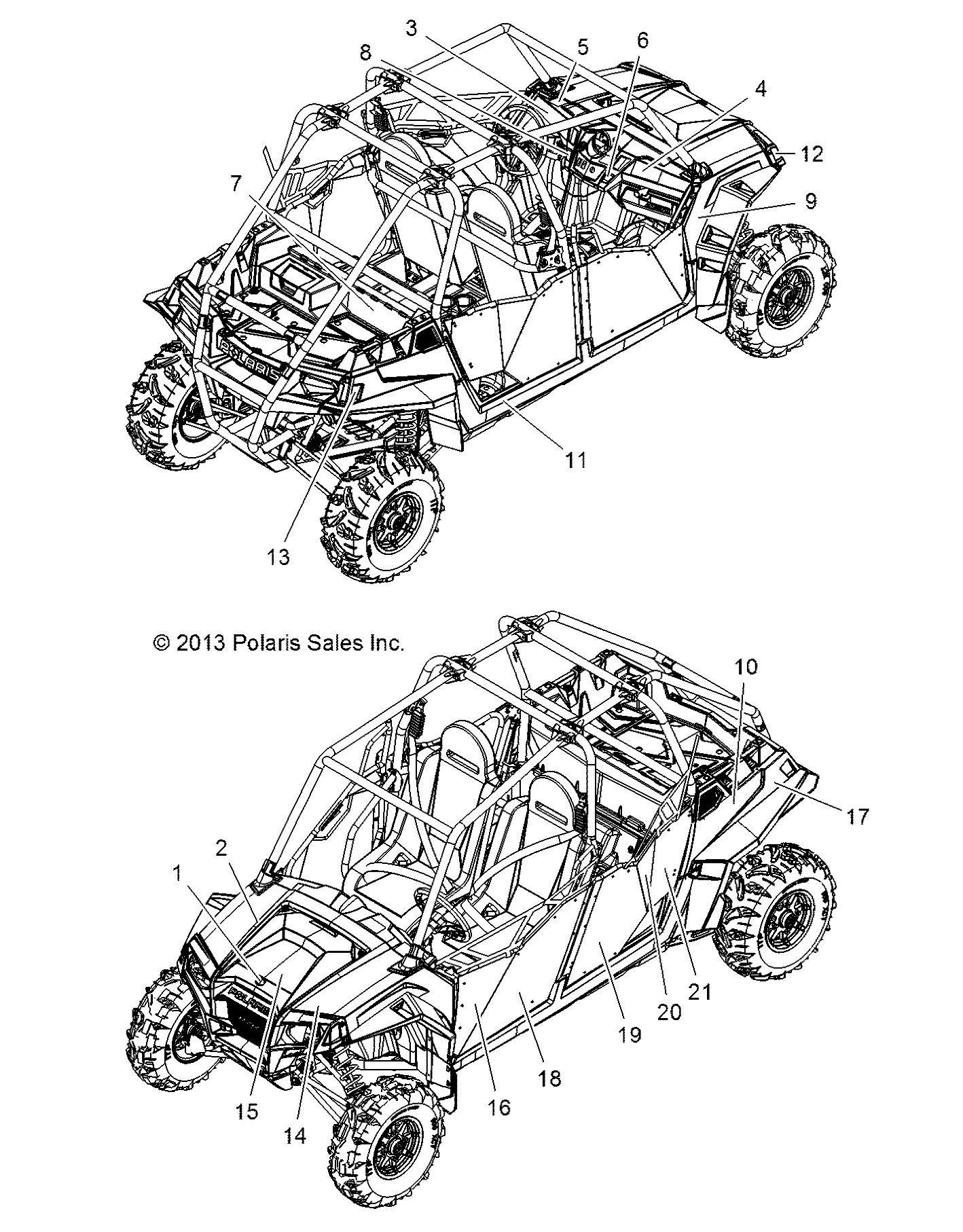 BODY, DECALS - R13XT9EAL (49RGRDECAL13JAGX)