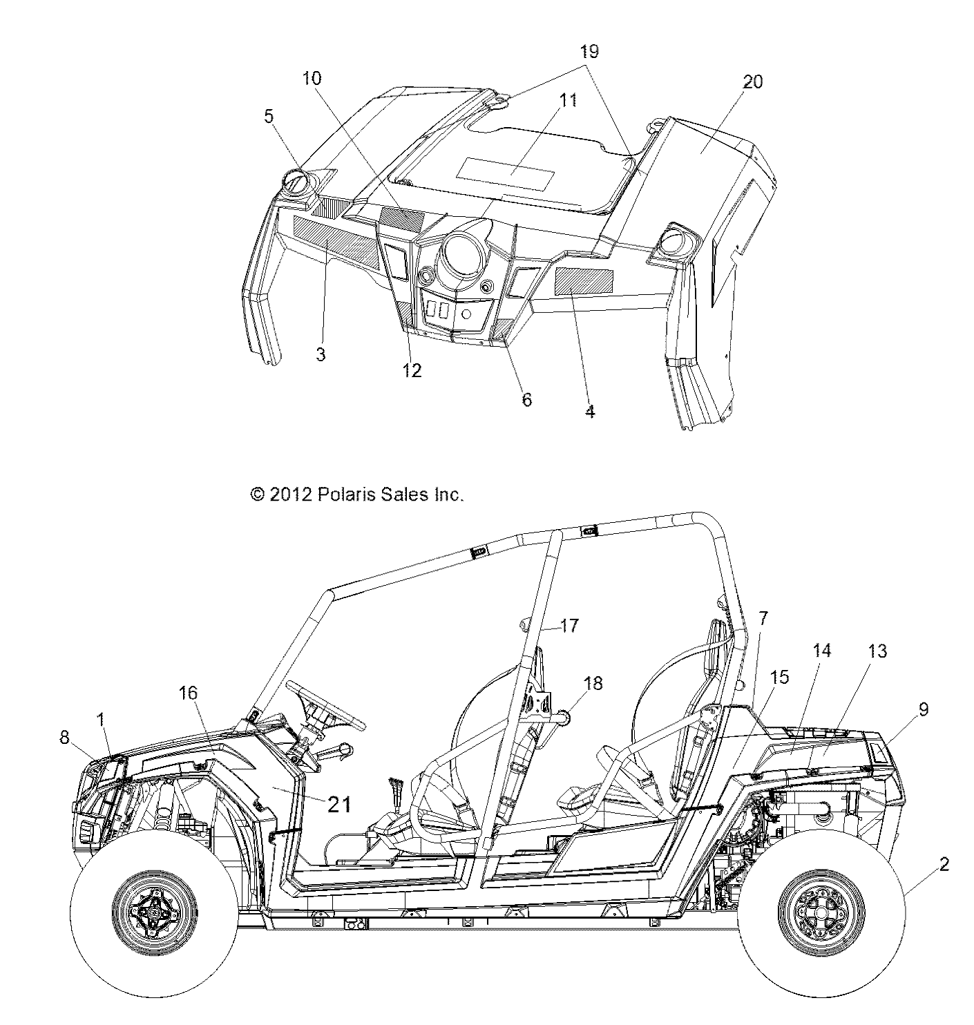 BODY, DECALS - R13XE76AD/EAI (49RGRDECAL13RZR4)