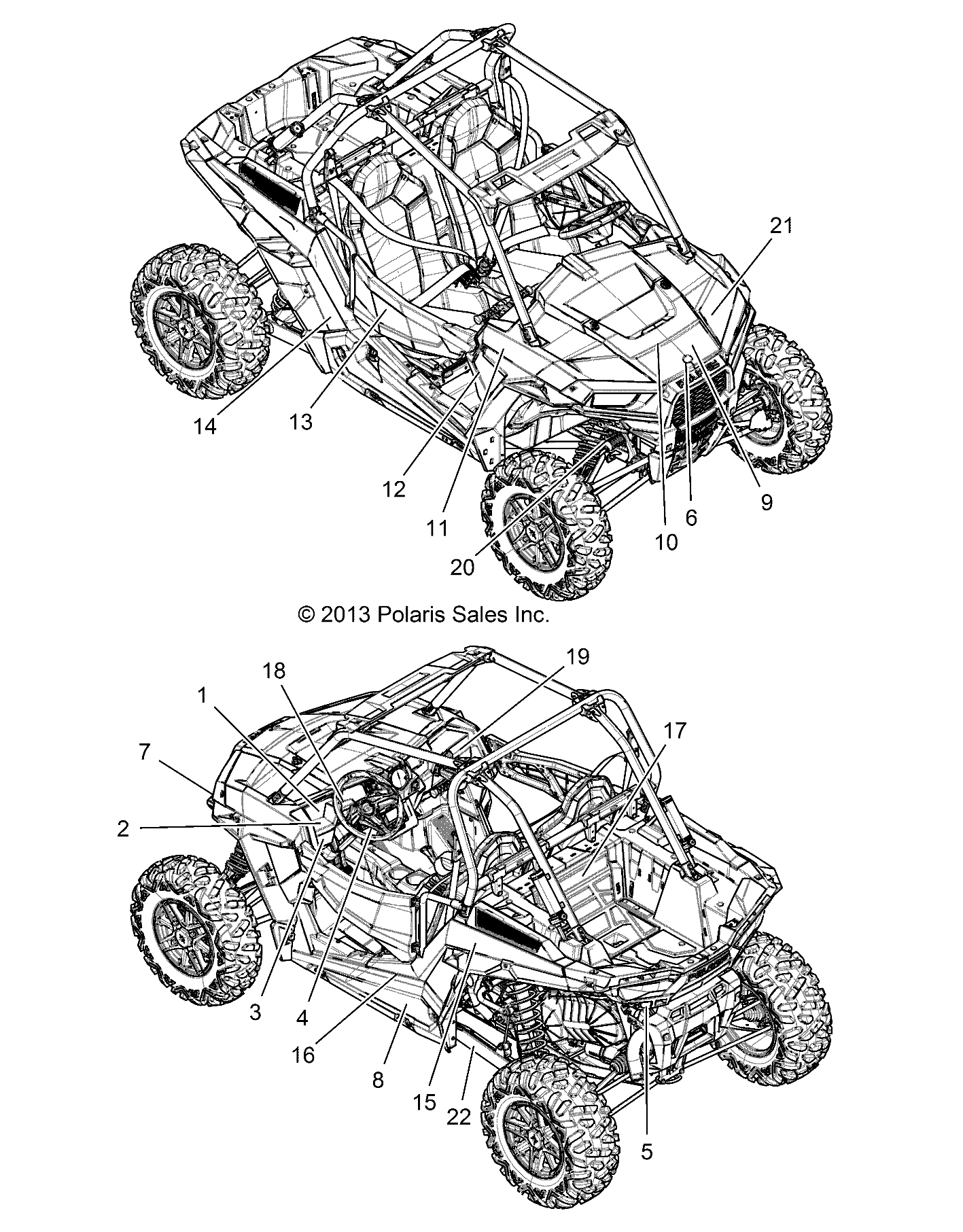 BODY, DECALS - Z14ST1EAM/EAW/EAK/EAN/EFW (49RGRDECAL14RZR1000)