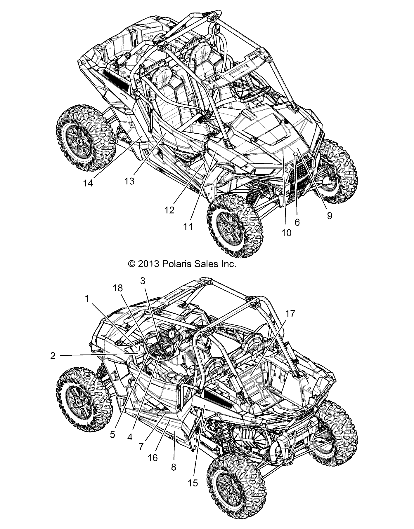 BODY, DECALS - Z14ST1EFX (49RGRDECAL14RZR1KI)