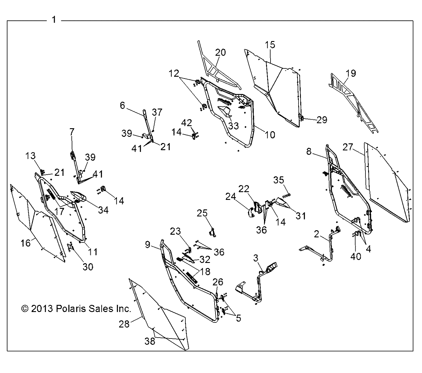 BODY, DOOR - R13XT9EAL (49RGRDOOR13JAGX)