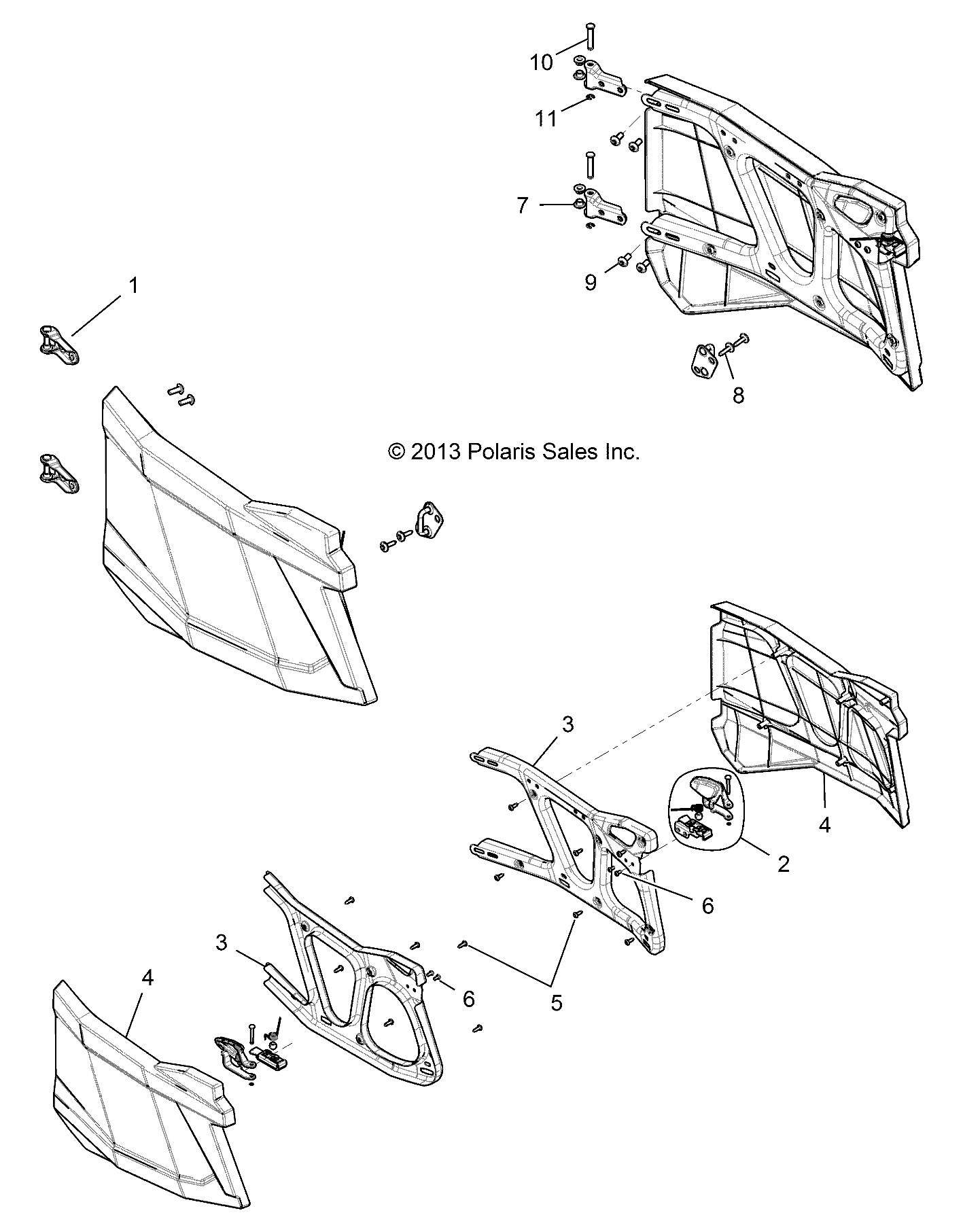 BODY, DOORS, REAR - Z146T1EAM/EAW (49RGRDOOR1410004)